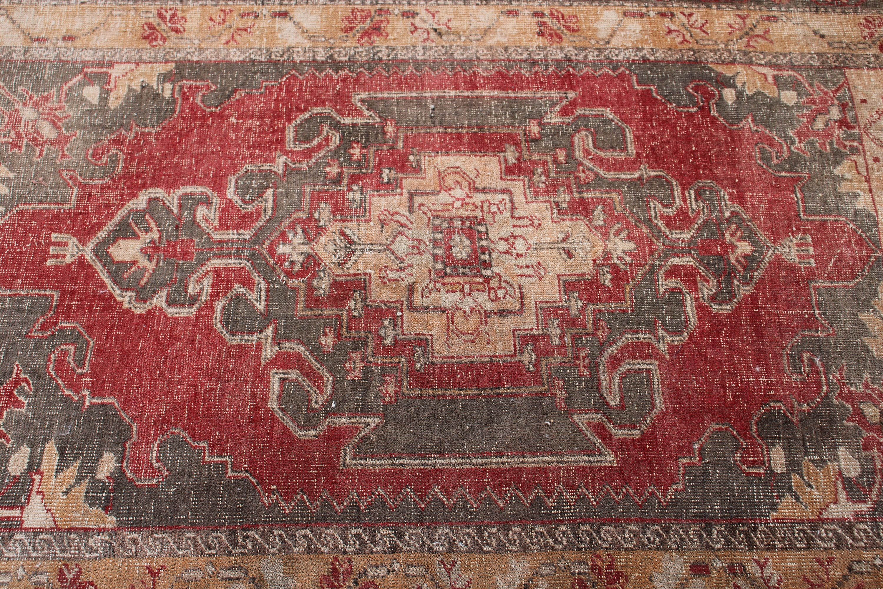 Turkish Rugs, Bedroom Rug, Red Luxury Rugs, Statement Rug, Vintage Rug, Entry Rug, Boho Rugs, 3.3x6.1 ft Accent Rug, Rugs for Entry