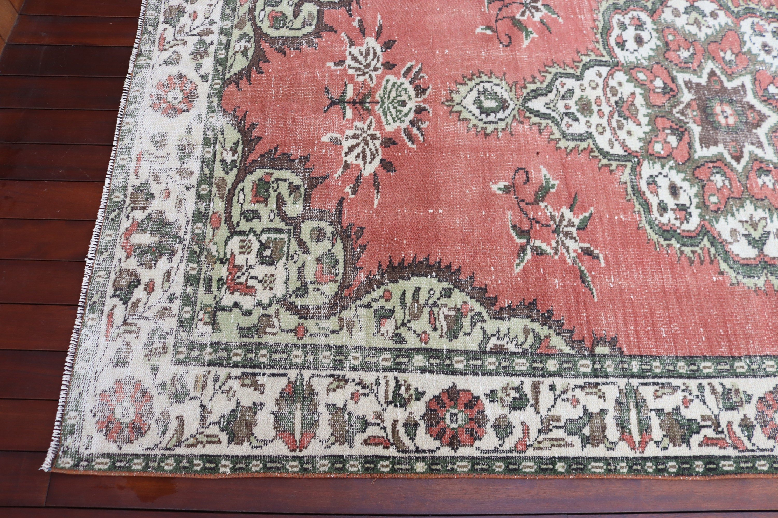 Yatak Odası Halıları, Türk Halısı, Salon Halısı, Kırmızı 5.3x9.4 ft Büyük Halı, Yün Halı, Yemek Odası Halıları, Vintage Halılar