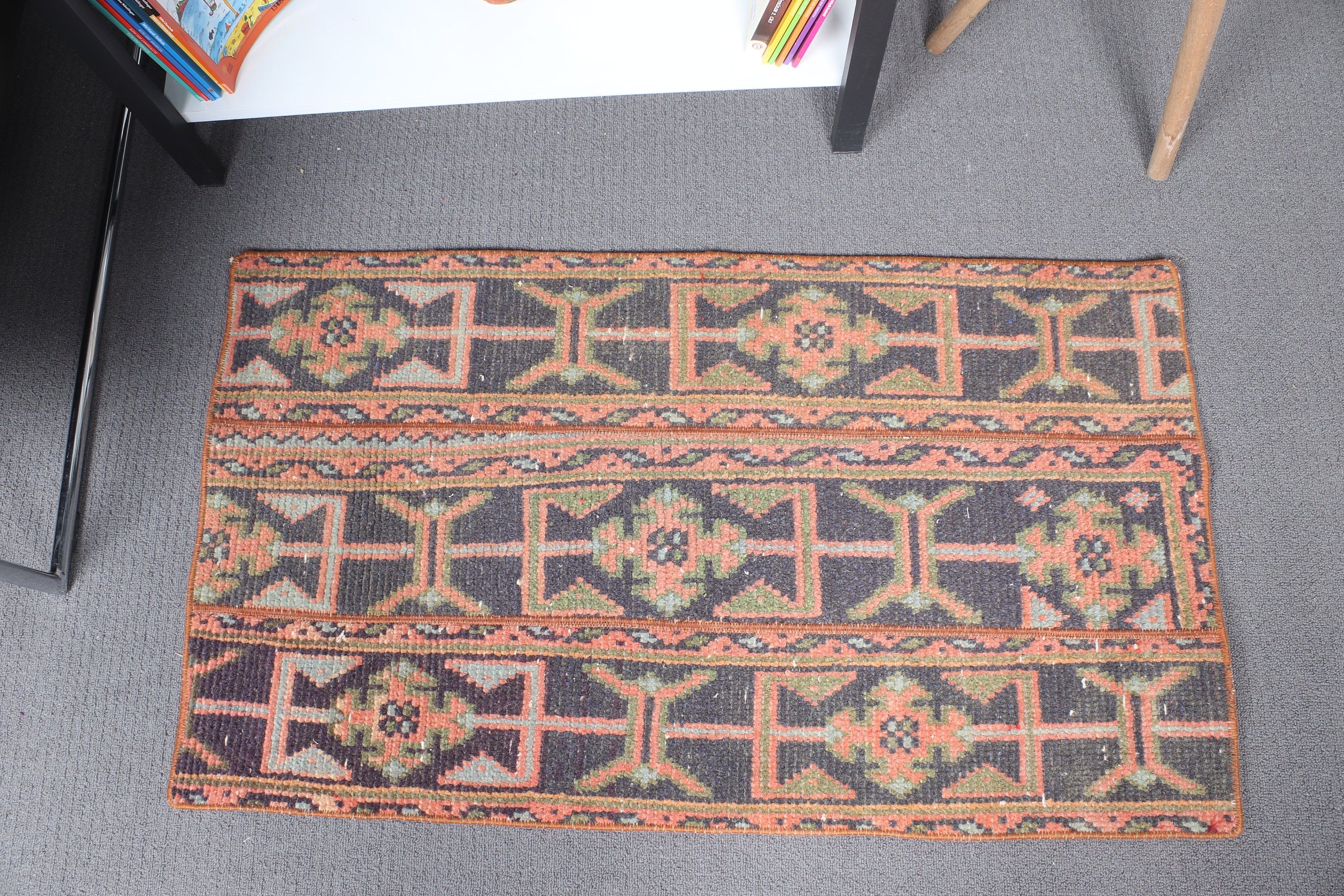 Vintage Rugs, Anatolian Rugs, Boho Rugs, Turkish Rugs, Car Mat Rugs, Brown Oushak Rug, 1.8x3.2 ft Small Rug, Small Area Rug