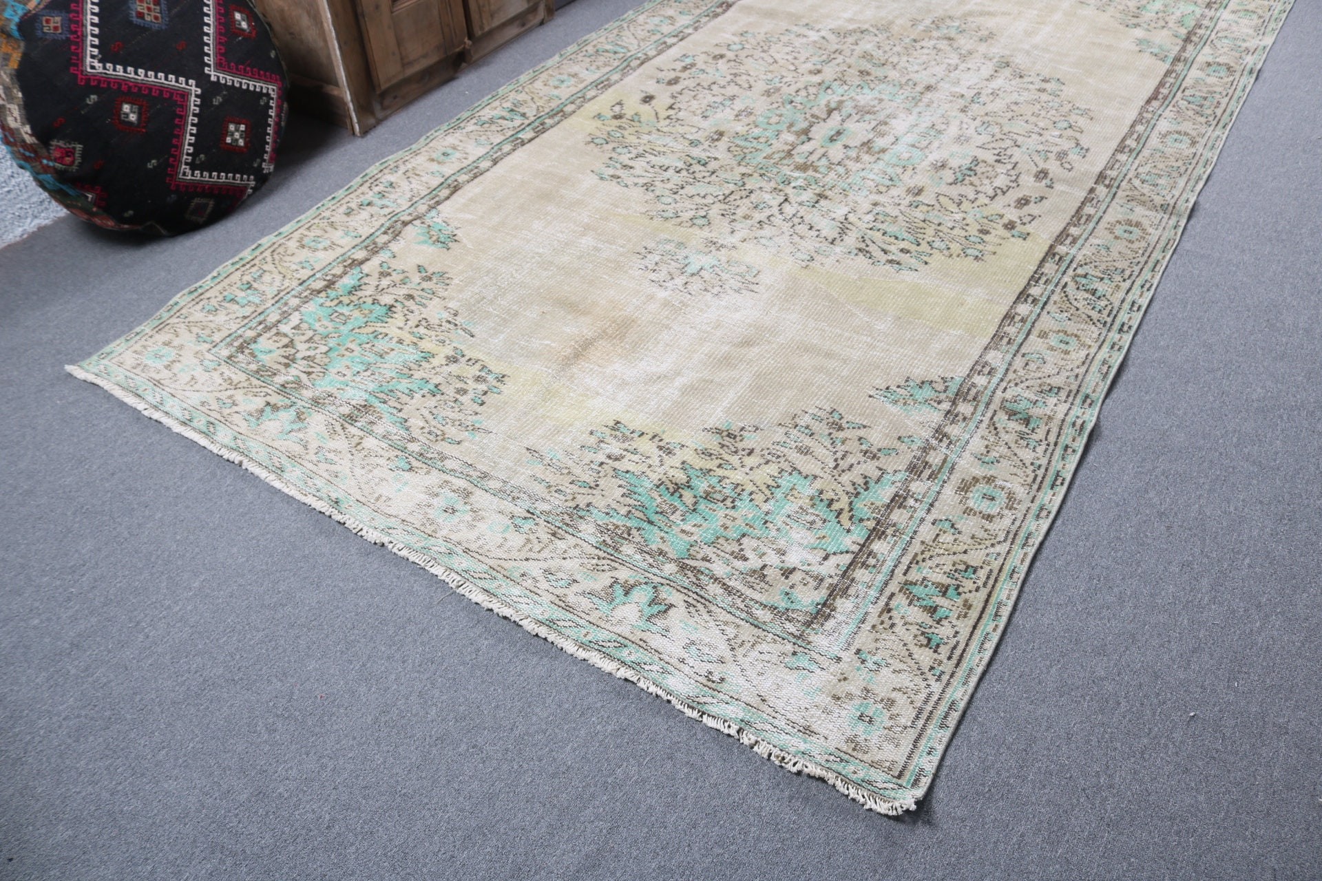 Türk Halısı, Açıklama Halıları, Oturma Odası Halısı, Vintage Halı, Kahverengi Nötr Halılar, Boho Halıları, 5.8x10.5 ft Büyük Halılar, Yemek Odası Halıları