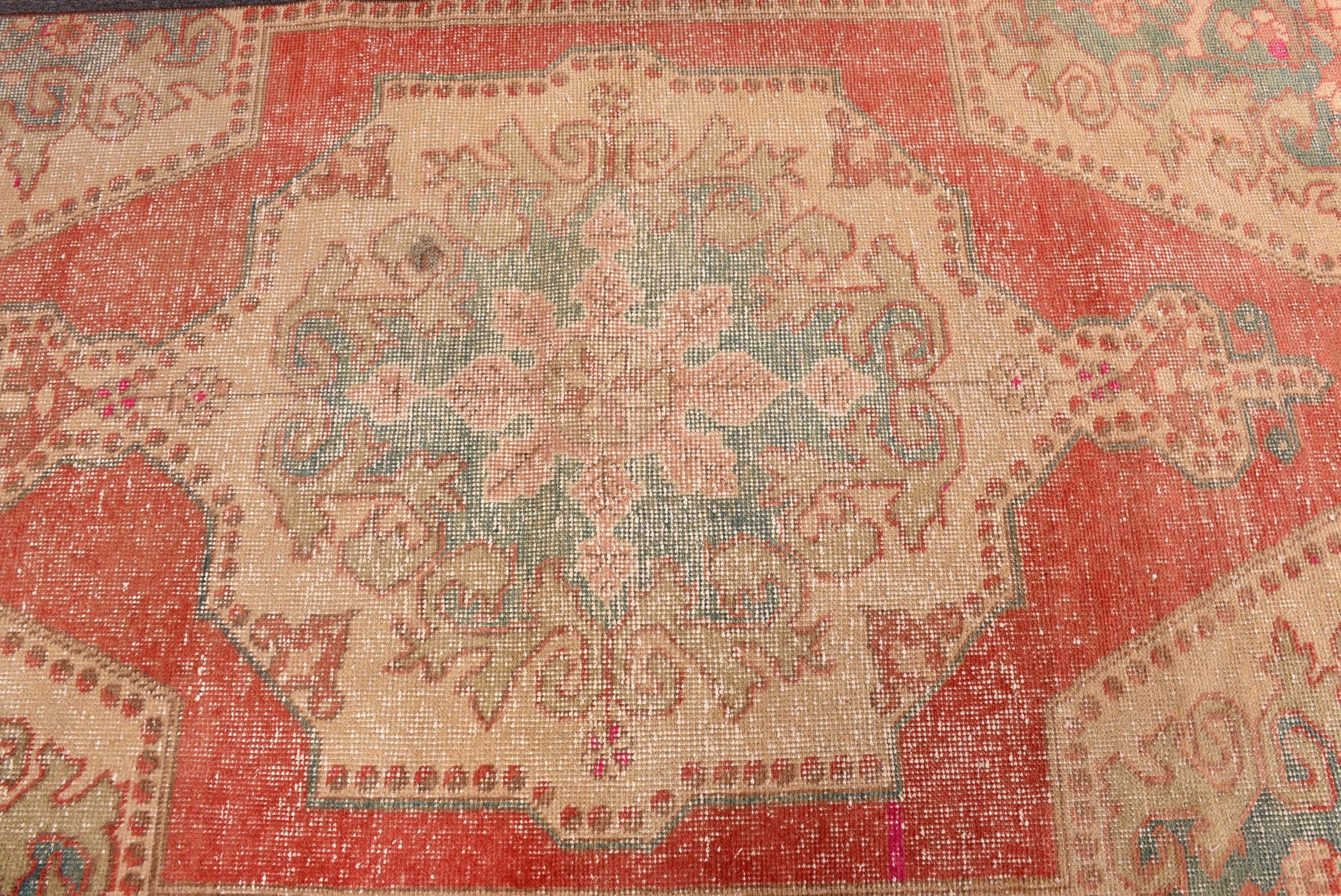 Türk Halısı, Düz Dokuma Halılar, Açıklama Halıları, Vintage Halılar, İç Mekan Halıları, Vintage Alan Halıları, 3,6x7,1 ft Alan Halısı, Yeşil Mutfak Halıları