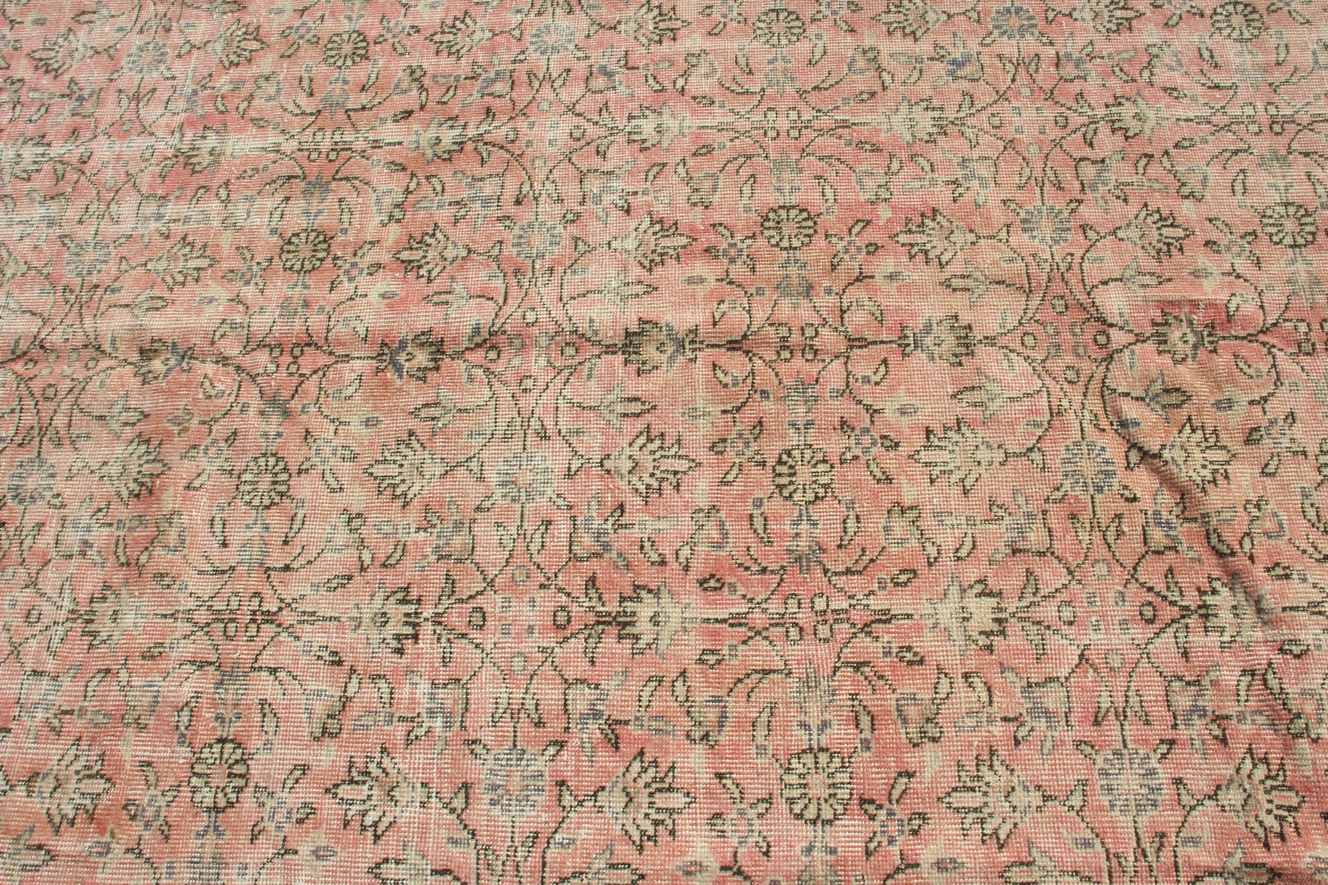 Vintage Halılar, Modern Halılar, 7.2x10.5 ft Büyük Boy Halılar, Pembe Modern Halılar, Büyük Boy Türk Halısı, Türk Halıları, Salon Halısı, Yer Halıları