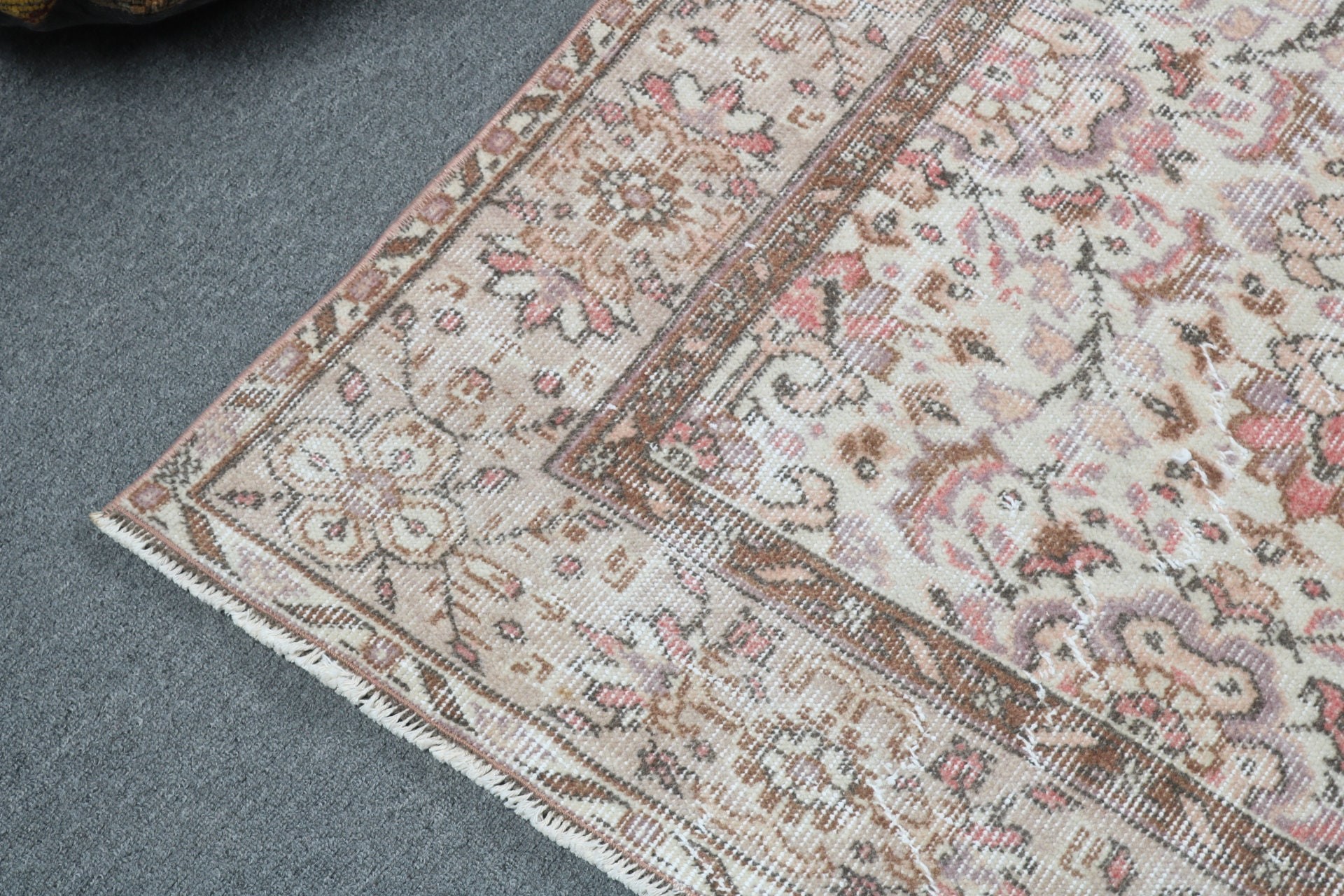 Boho Halı, Salon Halısı, 5x9,1 ft Büyük Halı, Vintage Halı, Türk Halısı, Düz Dokuma Halı, El Yapımı Halılar, Bej Ev Dekor Halıları, Büyük Boho Halıları