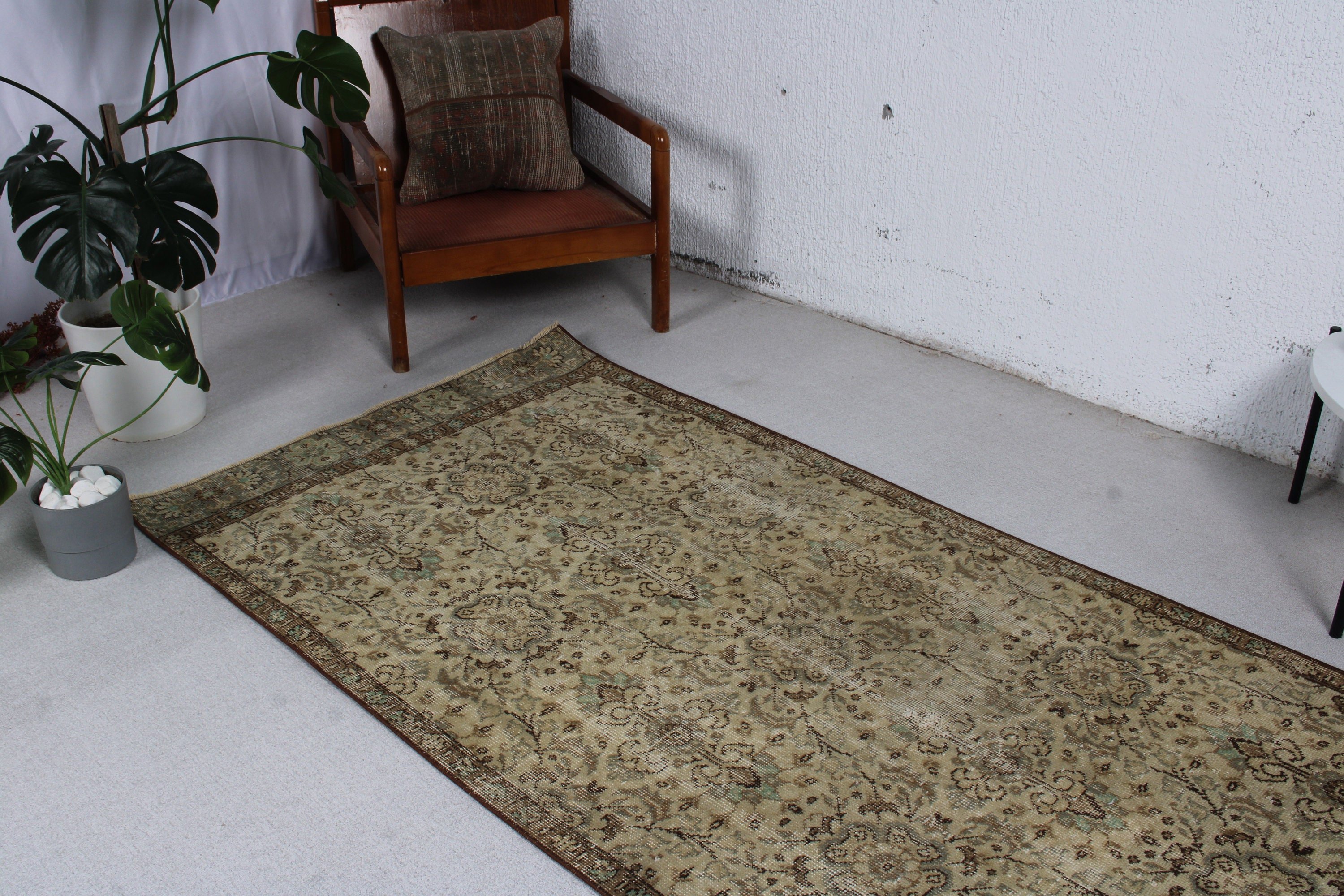 Vintage Rugs, Luxury Rug, 3.6x8.2 ft Area Rug, Beige Modern Rugs, Boho Area Rugs, Boho Rugs, Turkish Rugs, Bedroom Rugs, Turkey Rug