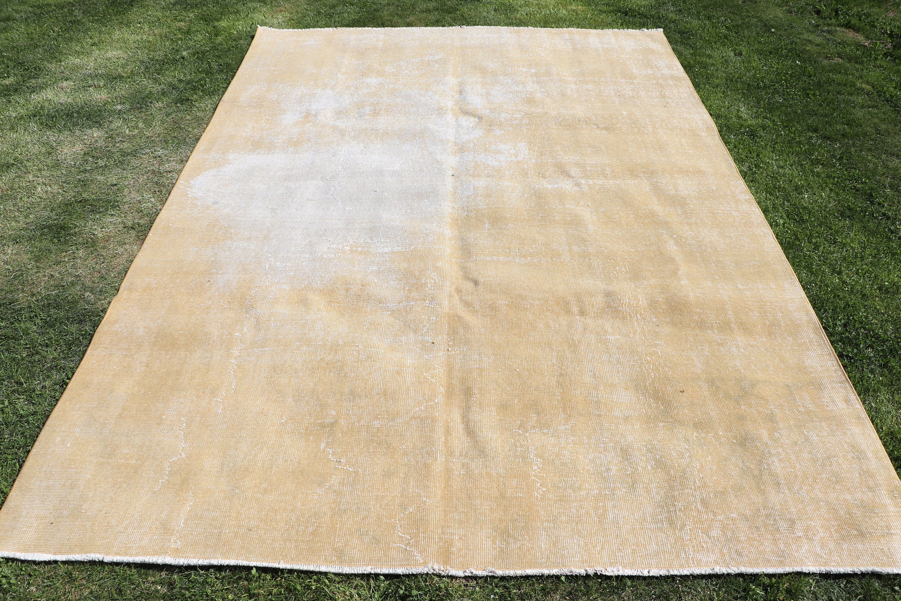 6.5x9.4 ft Large Rug, Living Room Rugs, Luxury Rug, Beige Oushak Rugs, Vintage Rugs, Turkish Rug, Large Oushak Rugs, Handwoven Rug