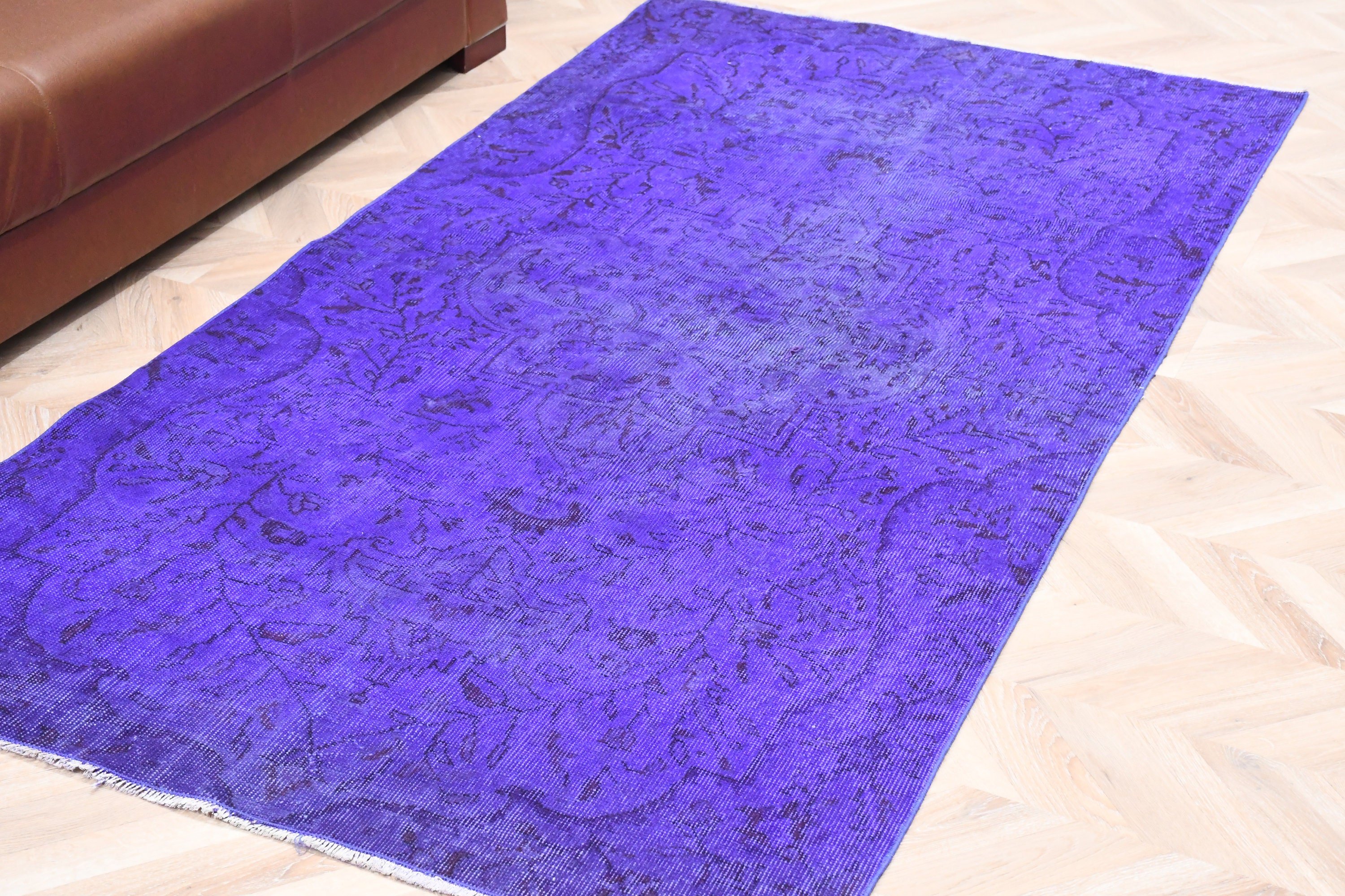 Oriental Rugs, Vintage Rug, Oushak Rug, 4.1x8 ft Area Rug, Purple Floor Rug, Bedroom Rugs, Rugs for Floor, Living Room Rug, Turkish Rugs
