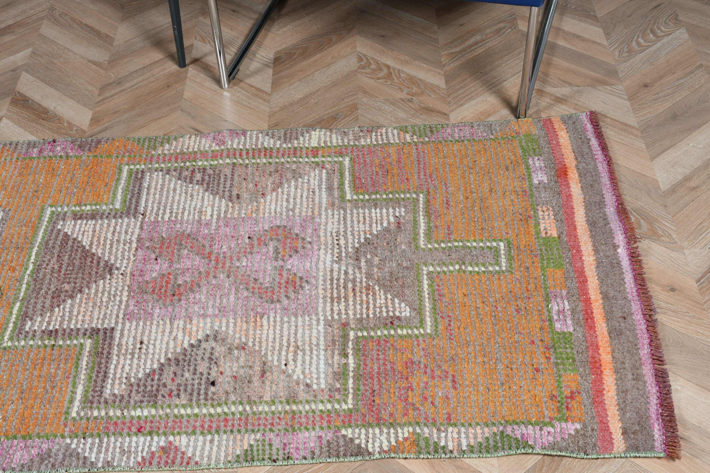 Anadolu Halısı, Koridor Halısı, 2,9x9,7 ft Runner Halıları, Vintage Halılar, Turuncu Oushak Halısı, Türk Halısı, Organik Halı, Yer Halıları, Mutfak Halısı