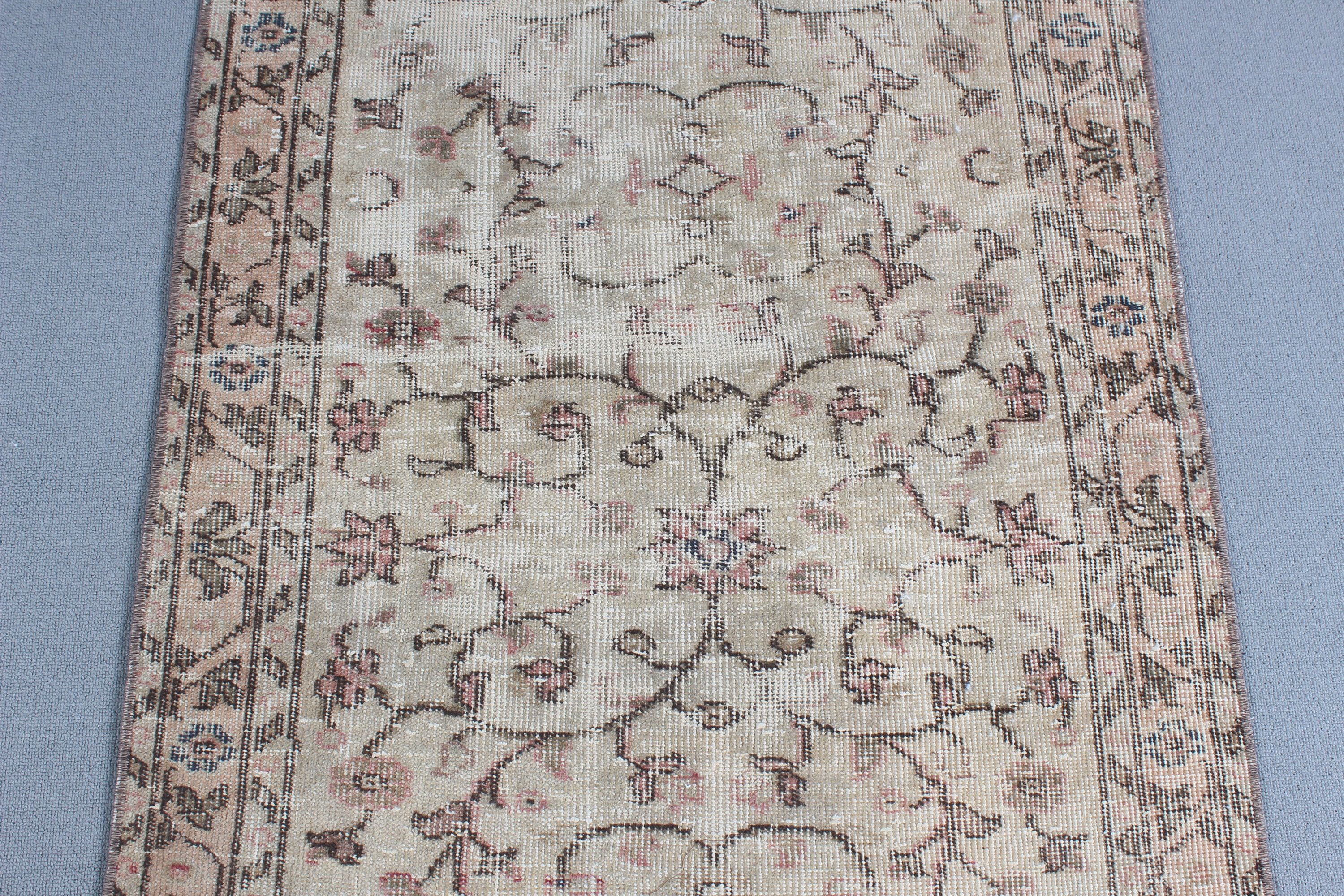 Cool Rug, Vintage Rug, Nursery Rugs, Beige Antique Rug, Anatolian Rug, Bohemian Rugs, Small Area Rugs, Turkish Rug, 2.7x3.9 ft Small Rug