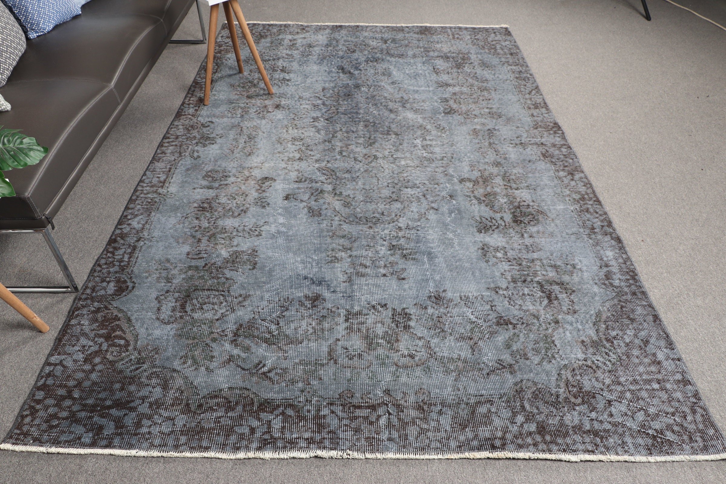 5.7x9.2 ft Large Rugs, Vintage Rug, Gray Floor Rug, Rugs for Salon, Cool Rugs, Turkish Rugs, Anatolian Rug, Dining Room Rugs, Salon Rug