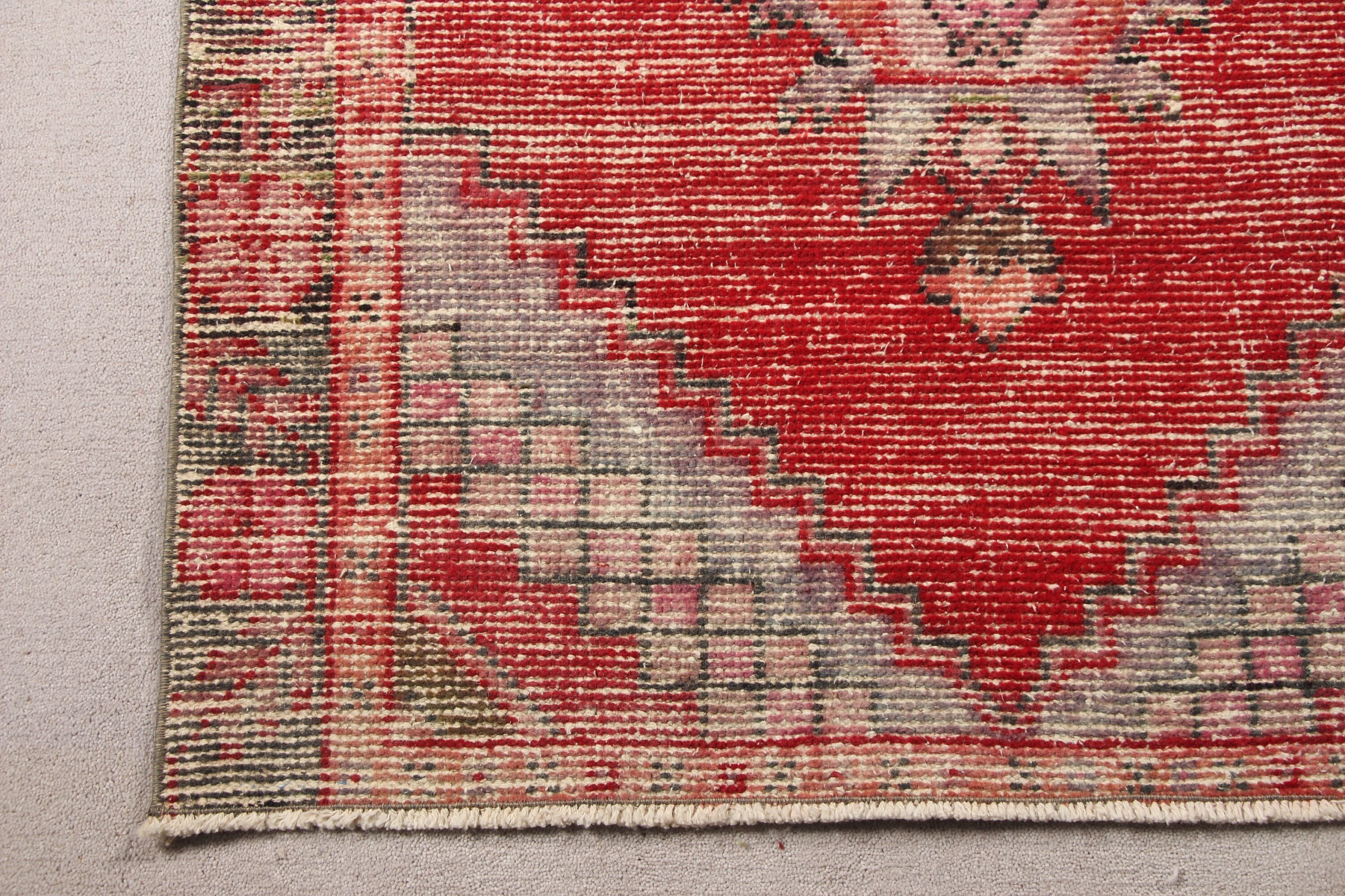 Oriental Rug, Moroccan Rug, Vintage Rug, Red Cool Rugs, Rugs for Corridor, 2.8x8.3 ft Runner Rugs, Kitchen Rug, Corridor Rugs, Turkish Rug