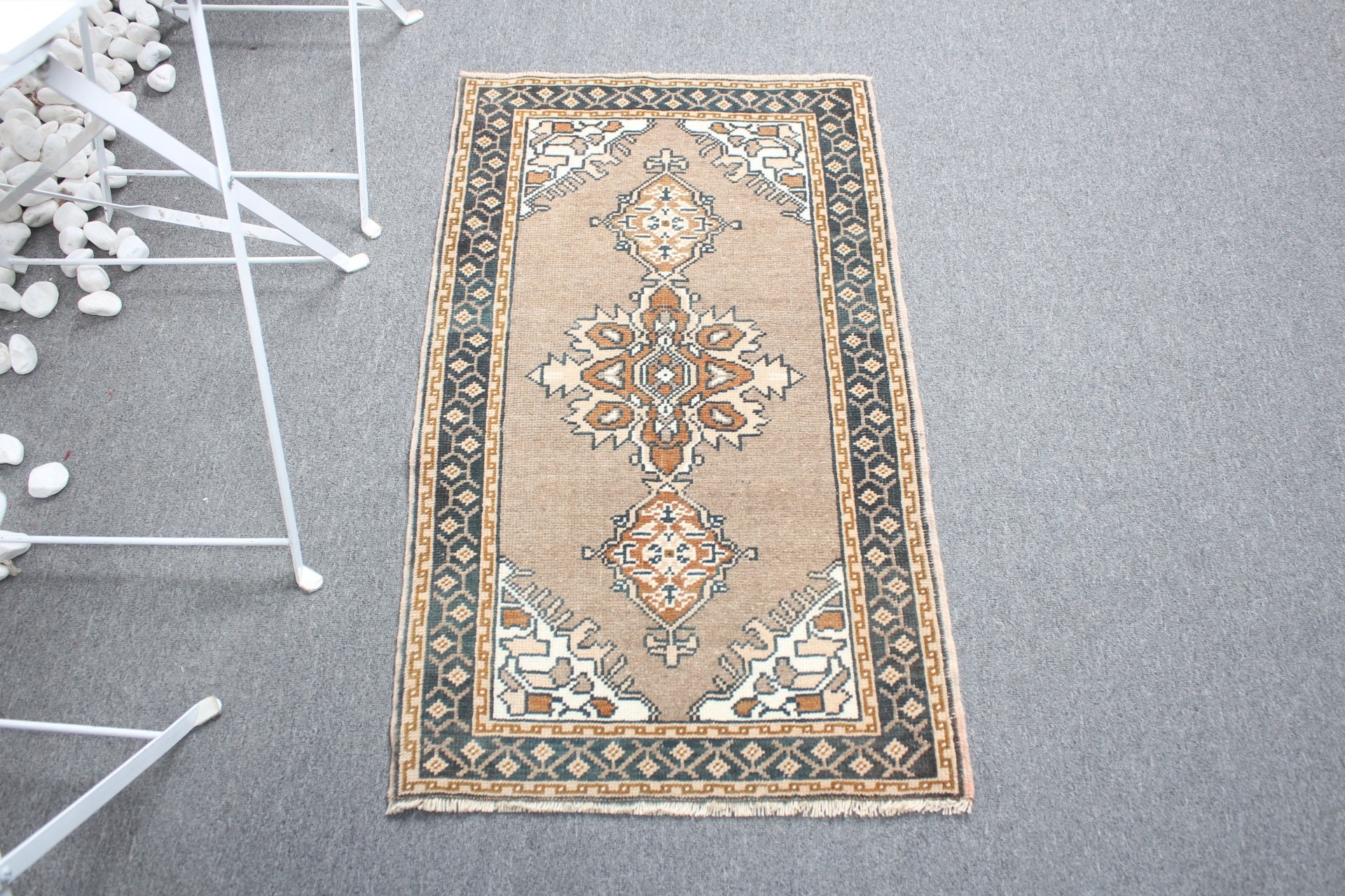 Yer Halısı, Türk Halısı, Yün Halılar, Vintage Halılar, Çocuk Halısı, 1.9x3.3 ft Küçük Halı, Kahverengi Mutfak Halısı, Duvara Asılı Halı, Banyo Halıları