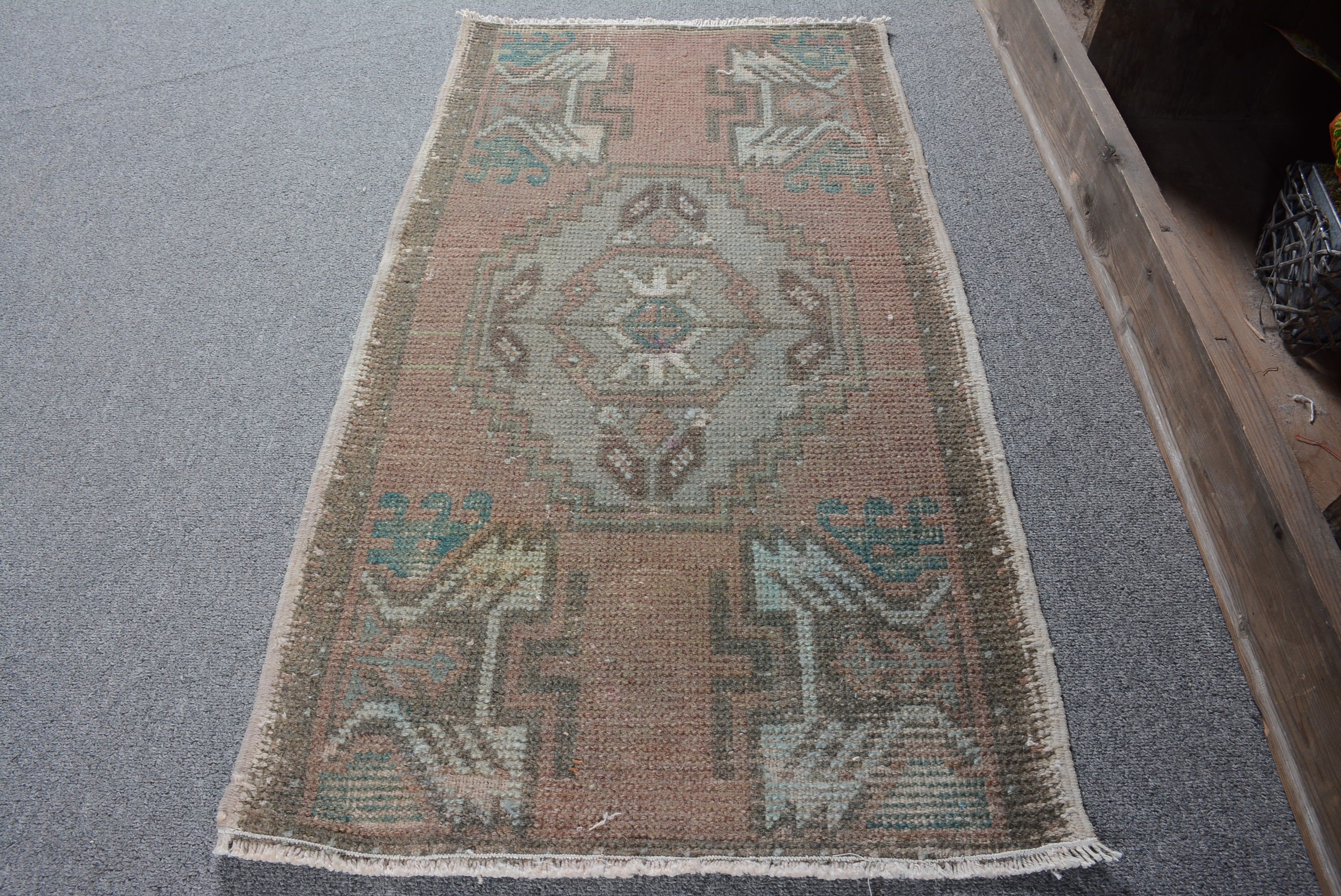 Green Floor Rug, Vintage Rugs, Turkish Rugs, 1.6x3 ft Small Rug, Moroccan Rug, Entry Rugs, Wall Hanging Rug, Wool Bath Mat Rug, Oushak Rug