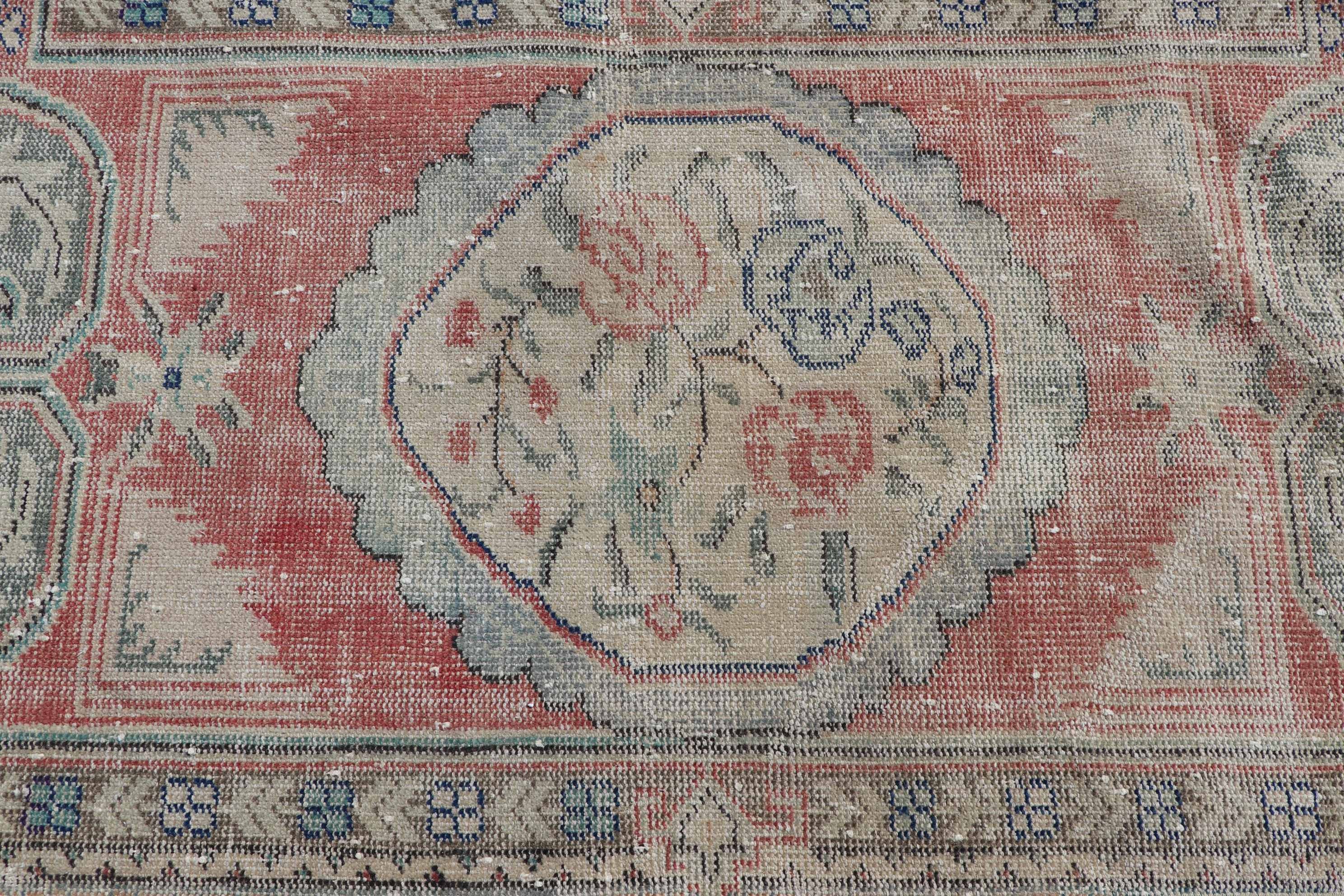 Rugs for Bedroom, Oushak Rug, Vintage Rug, Home Decor Rug, Bedroom Rug, Turkish Rugs, 2.9x4.8 ft Small Rug, Red Cool Rug, Entry Rugs