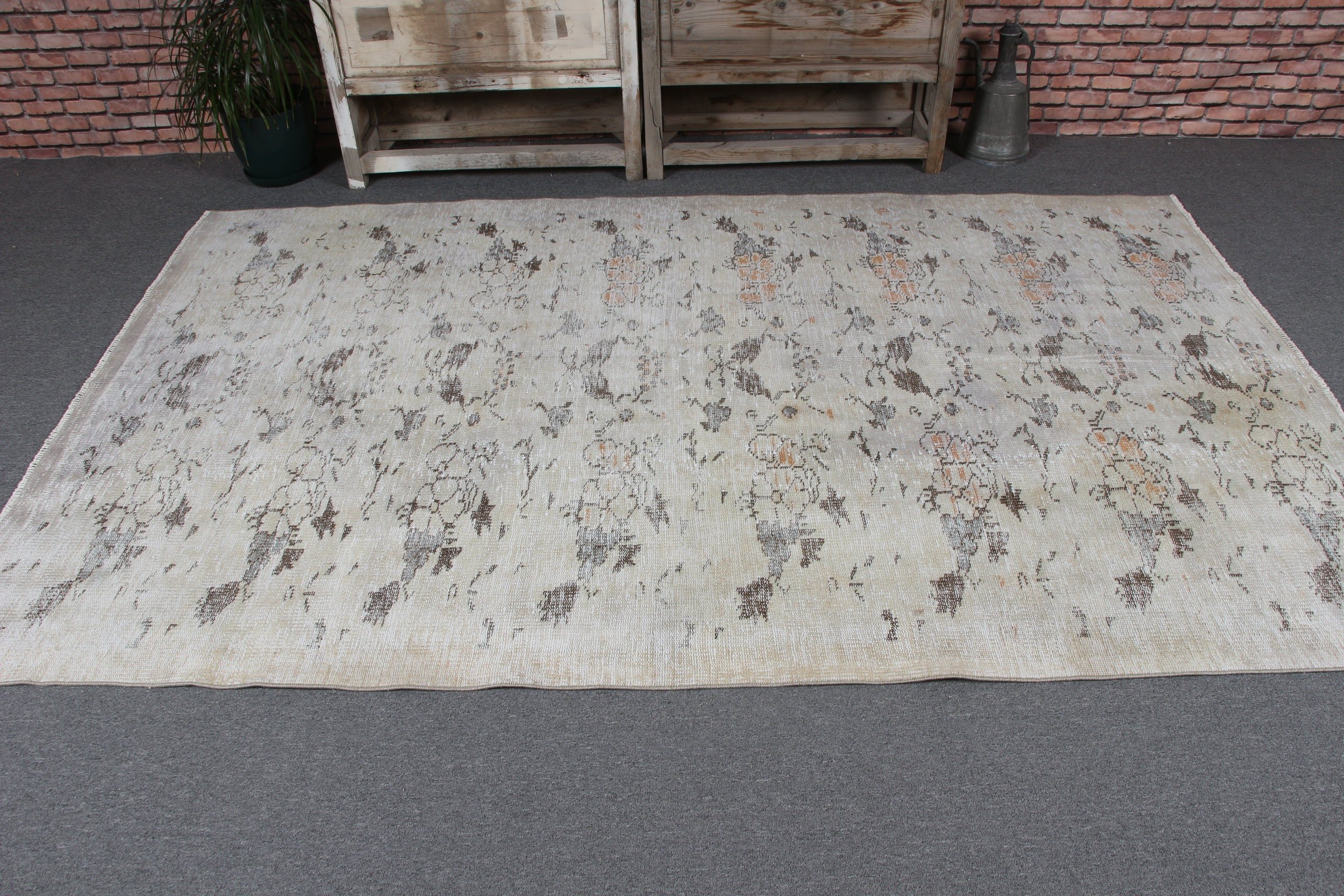 Large Boho Rugs, Large Vintage Rugs, Boho Rug, Beige Neutral Rugs, Oriental Rug, 5.2x8.3 ft Large Rugs, Vintage Rugs, Turkish Rugs