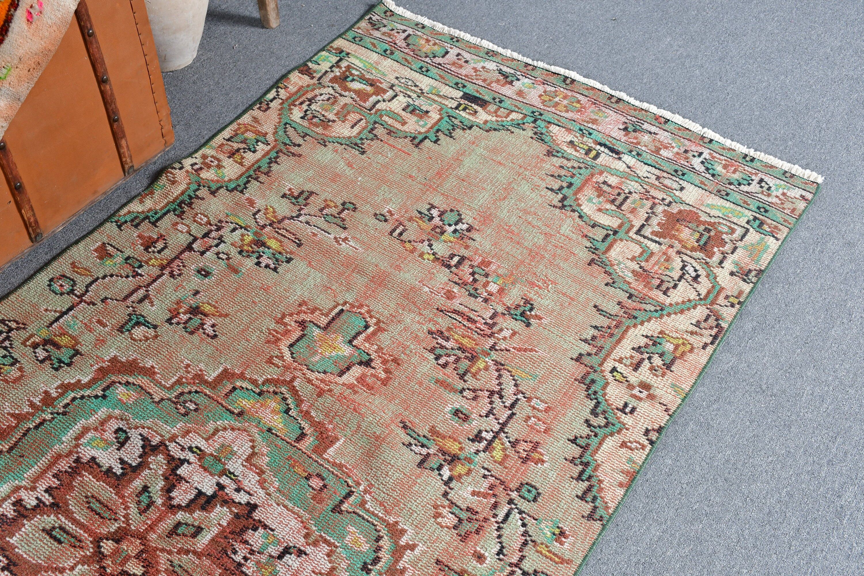 Oriental Rugs, Rugs for Kitchen, Turkish Rug, Living Room Rug, Green  3.2x7.9 ft Area Rug, Kitchen Rug, Cute Rugs, Vintage Rug