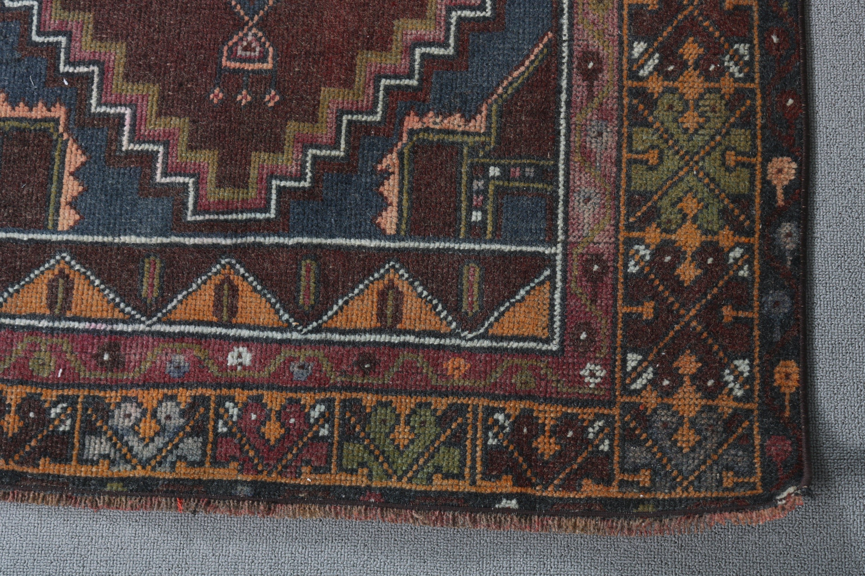 Turkish Rugs, Entryway Rug Rugs, Brown Floor Rug, Rugs for Bedroom, Vintage Rug, Kitchen Rugs, 3x5.1 ft Accent Rug, Entry Rug, Wool Rug