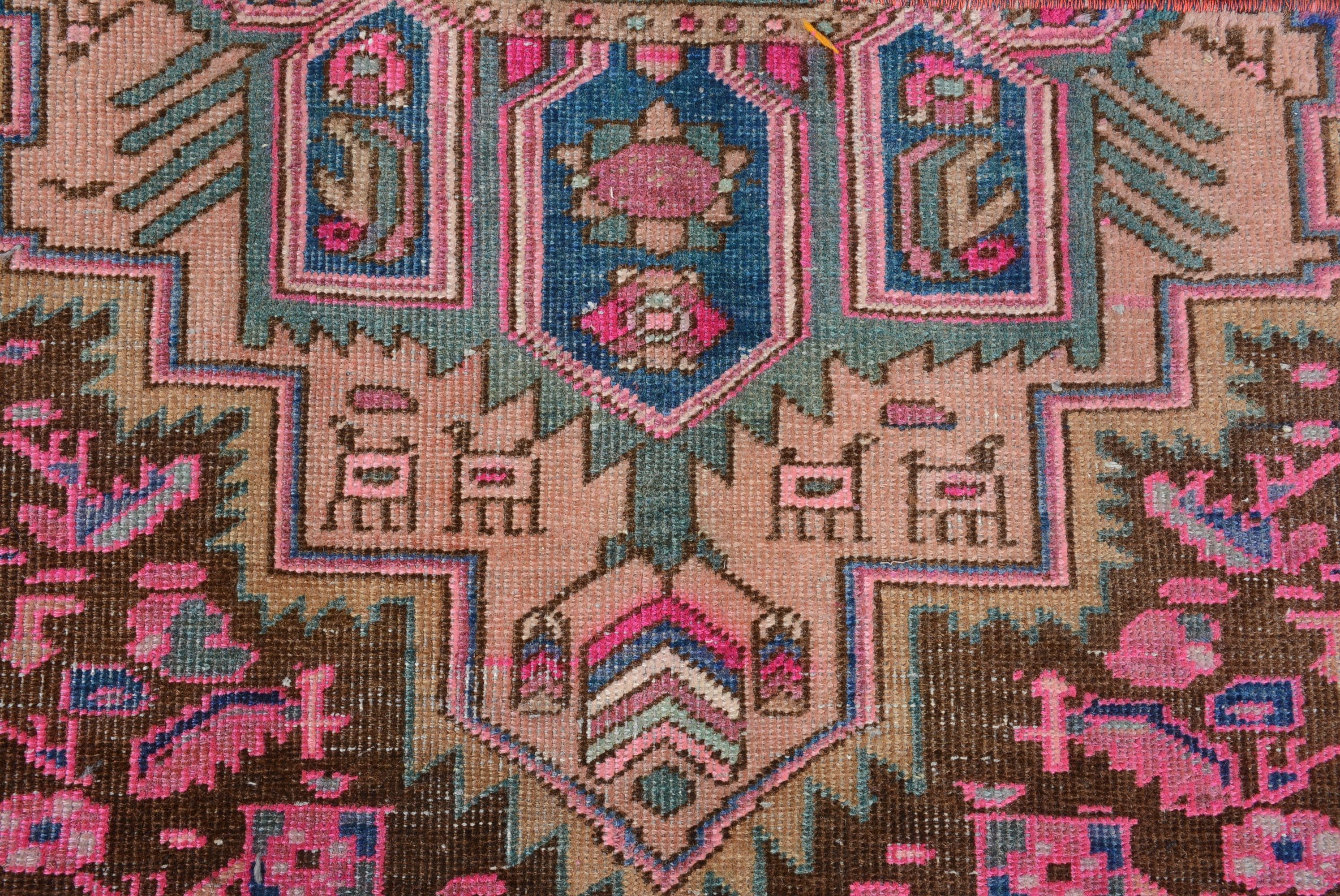 Çocuk Halısı, Araba Matı için Halılar, Mavi 1.3x3.9 ft Küçük Halılar, Giriş Halıları, Fas Halısı, Vintage Halı, Türk Halısı, Havalı Halı