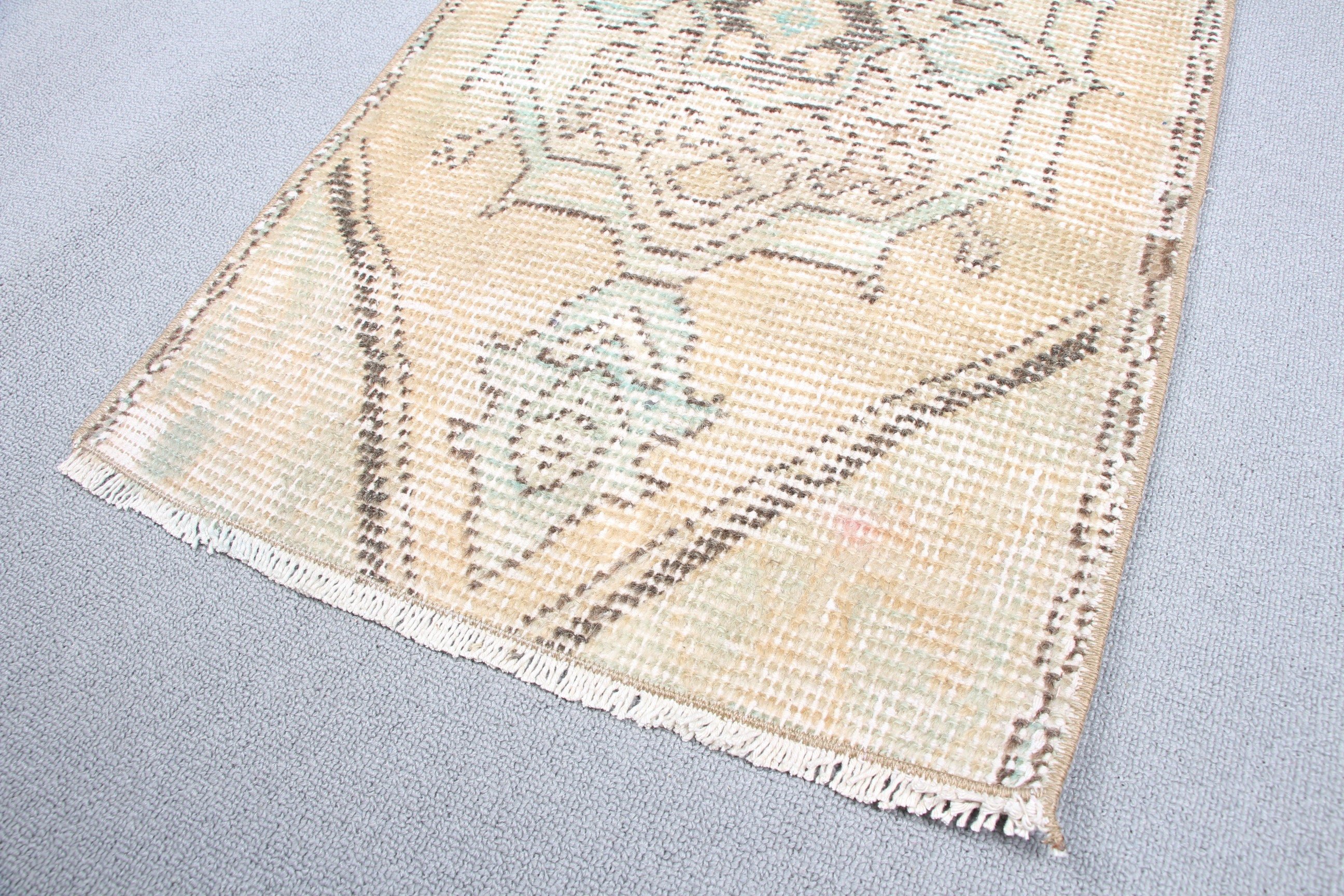 Bright Rug, Turkish Rugs, Nursery Rugs, Bedroom Rug, Kitchen Rug, Vintage Rug, Oriental Rug, Green  1.5x2.7 ft Small Rugs