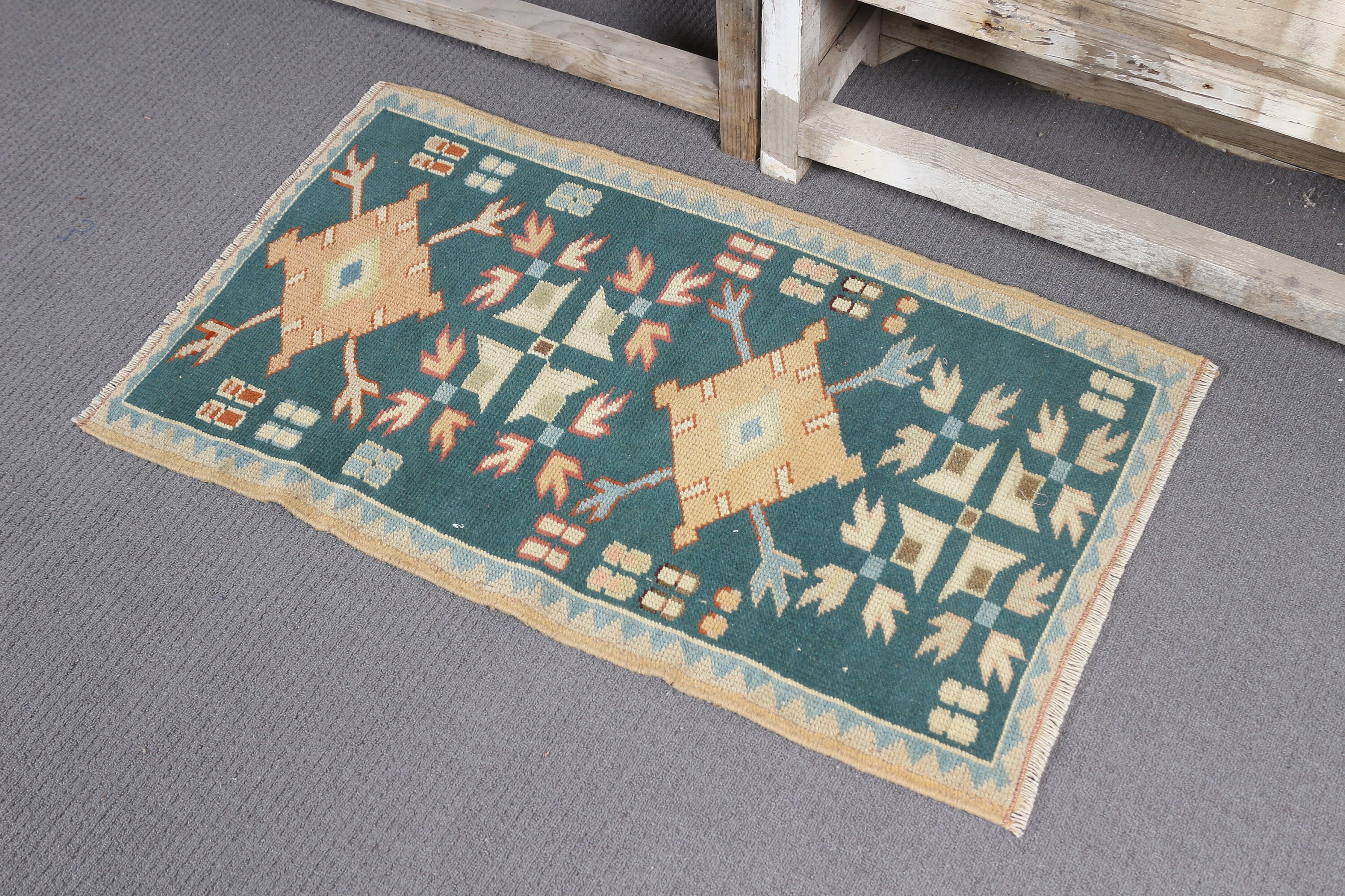 Turkish Rug, Nursery Rug, Bath Rug, 1.8x3.1 ft Small Rugs, Green Home Decor Rugs, Custom Rugs, Vintage Rug, Home Decor Rug, Bedroom Rugs