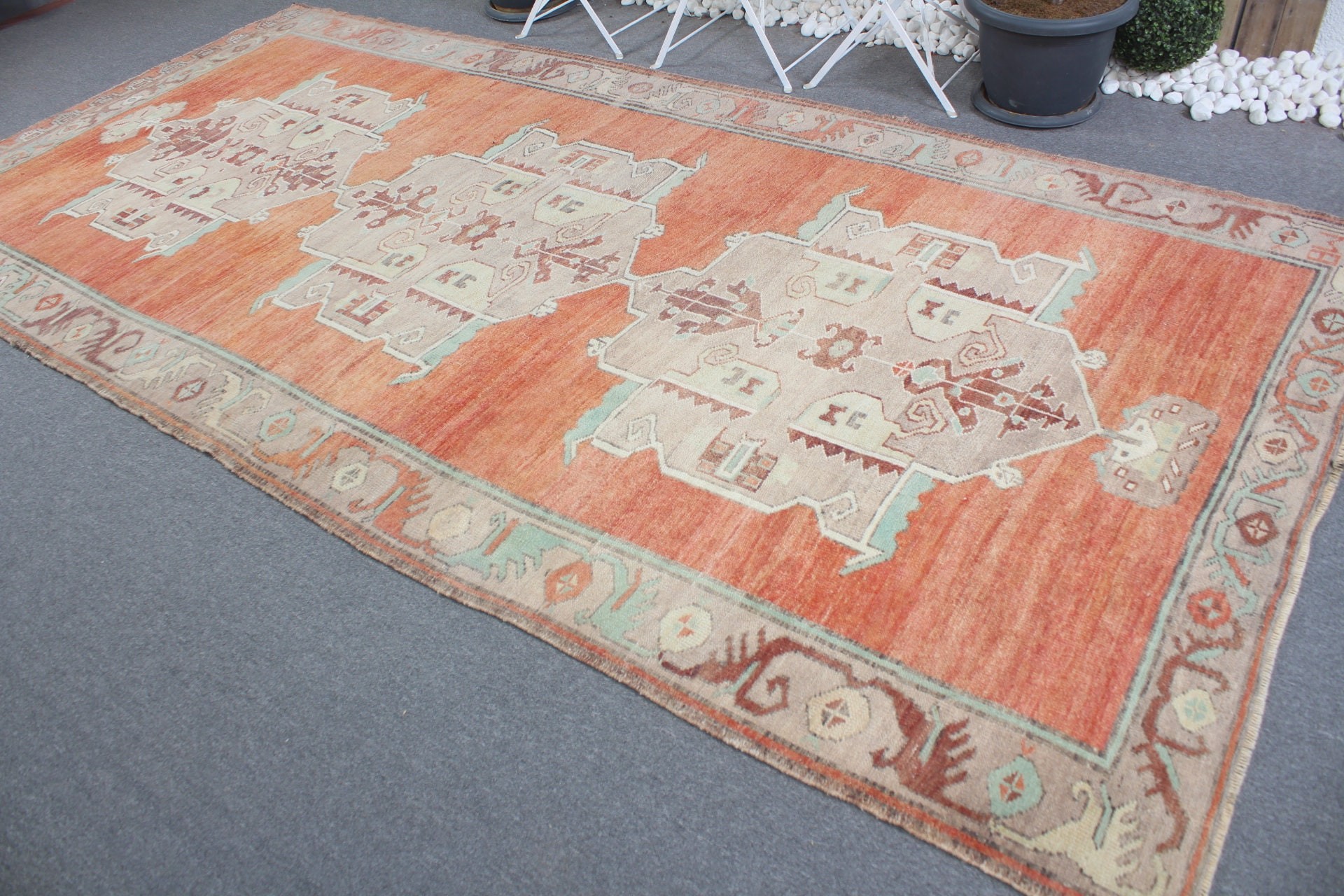 Dining Room Rug, Aztec Rug, Salon Rug, Floor Rug, 5.7x11.8 ft Large Rug, Wool Rug, Vintage Rug, Red Floor Rug, Rugs for Salon, Turkish Rug