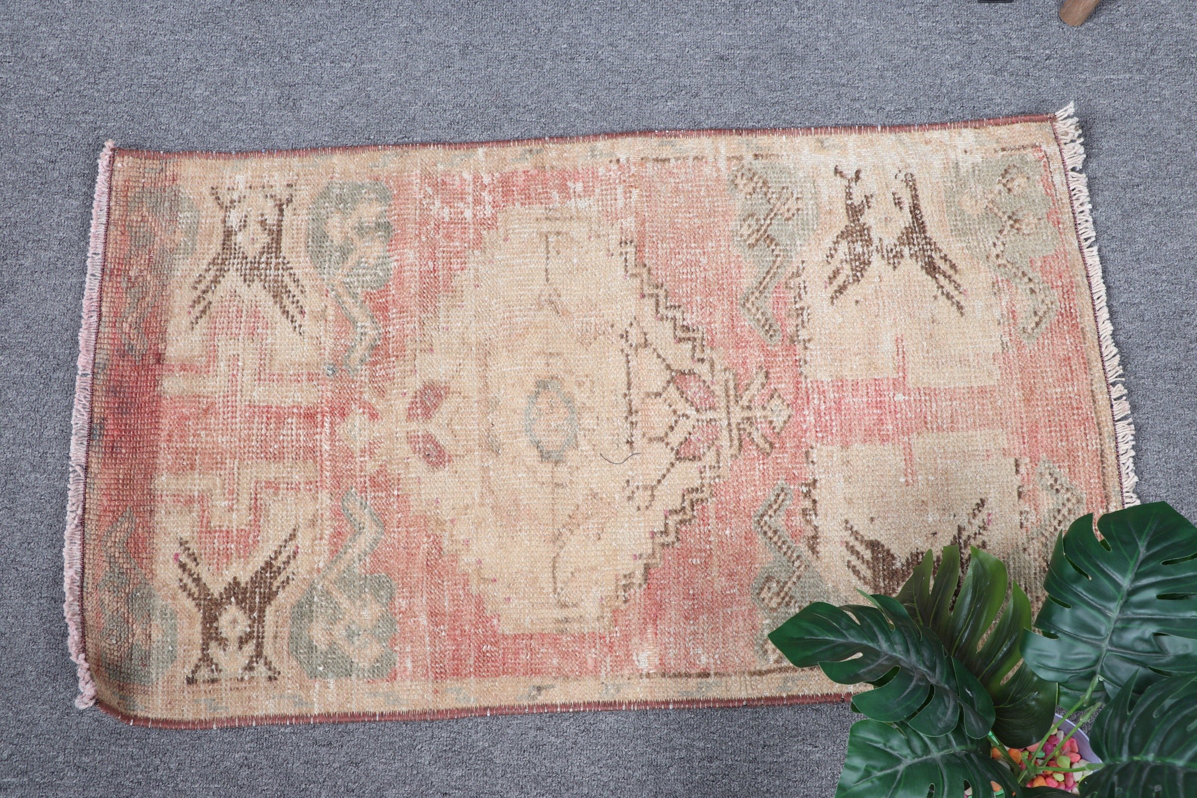 Wool Rug, Cool Rugs, Bathroom Rug, Beige Wool Rug, Rugs for Bathroom, Old Rug, Entry Rug, Turkish Rugs, Vintage Rug, 1.6x2.8 ft Small Rug