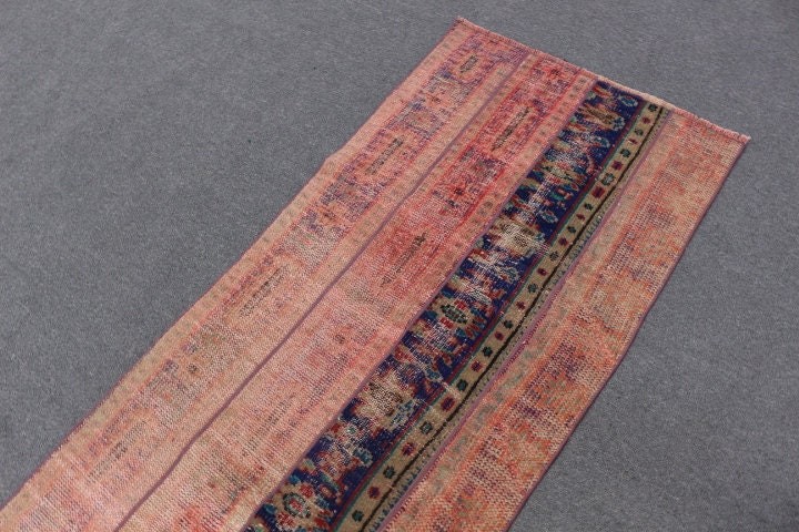 Koridor Halıları, Sanat Halısı, Türk Halısı, Koridor Halısı, Kırmızı 2,5x8 ft Runner Halısı, Vintage Halı, Oushak Halıları