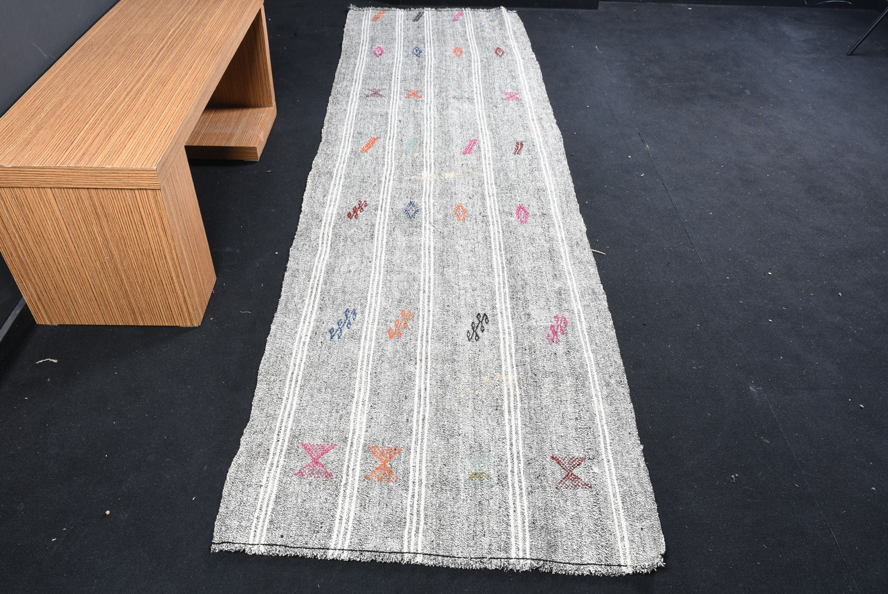 Mutfak Kilim, Koridor Kilim, Koridor Kilim, Bej Antik Kilim, Türk Kilim, Yolluk Kilim, 93x313 cm Yolluk Kilim, Anadolu Kilim, Yolluk Kilim