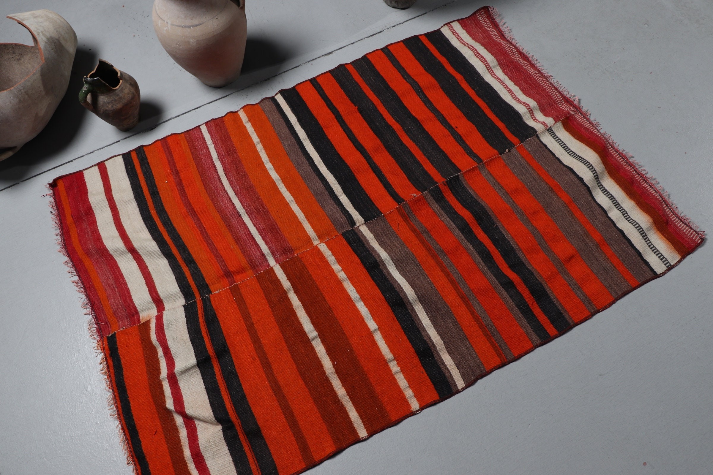 Outdoor Rug, Vintage Rug, 3x4.2 ft Small Rugs, Kilim, Home Decor Rug, Bedroom Rug, Turkish Rug, Bath Rug, Red Anatolian Rug