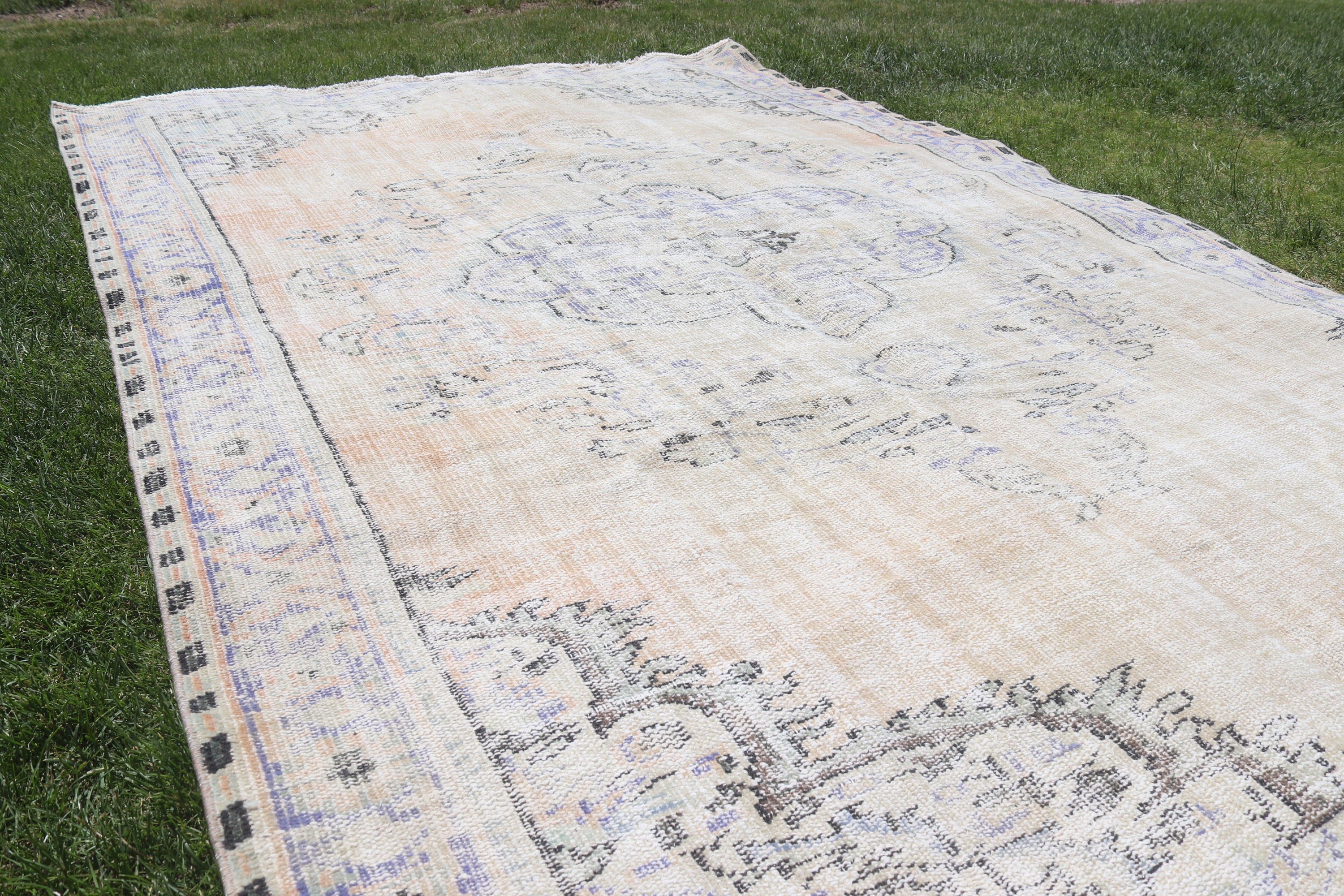 6x9.1 ft Large Rugs, Home Decor Rug, Large Boho Rugs, Oriental Rug, Vintage Rug, Exotic Rugs, Turkish Rugs, Beige Neutral Rug, Bedroom Rug