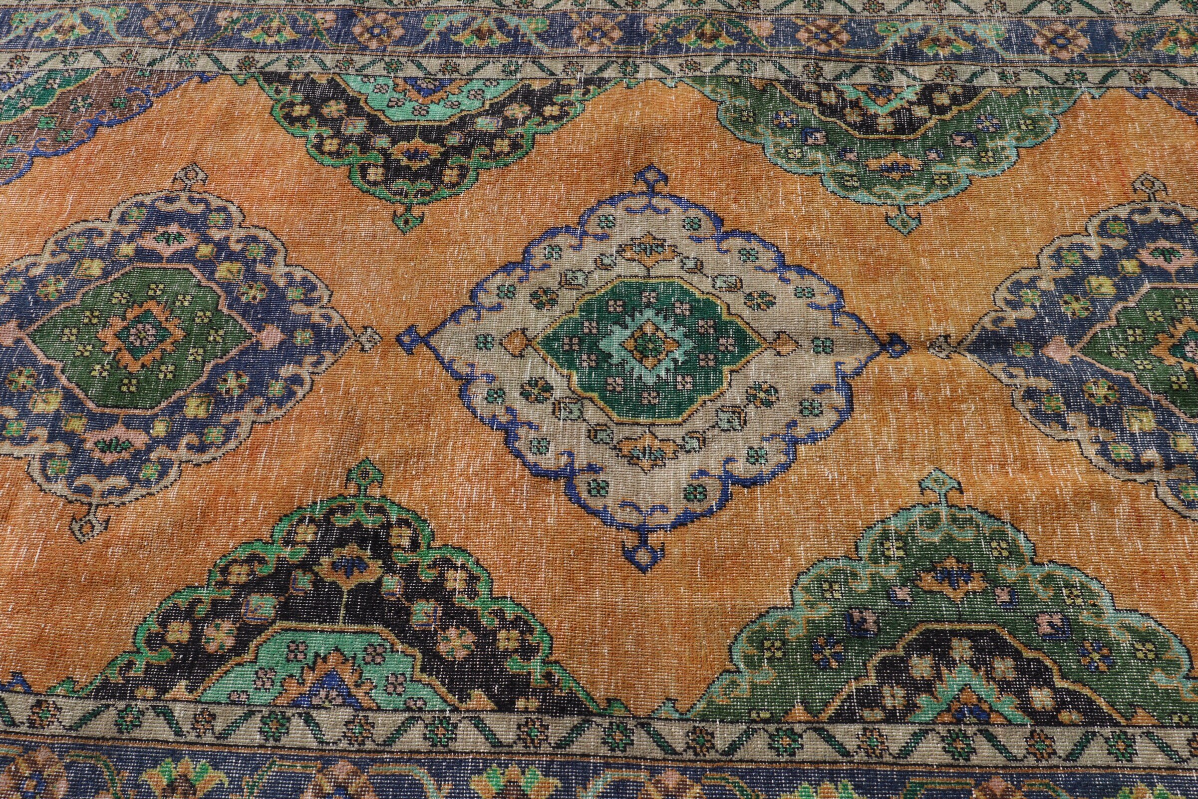 Moroccan Rug, Vintage Rugs, Boho Rug, 4.9x13.3 ft Runner Rug, Rugs for Stair, Hallway Rug, Orange Oushak Rugs, Anatolian Rugs, Turkish Rugs