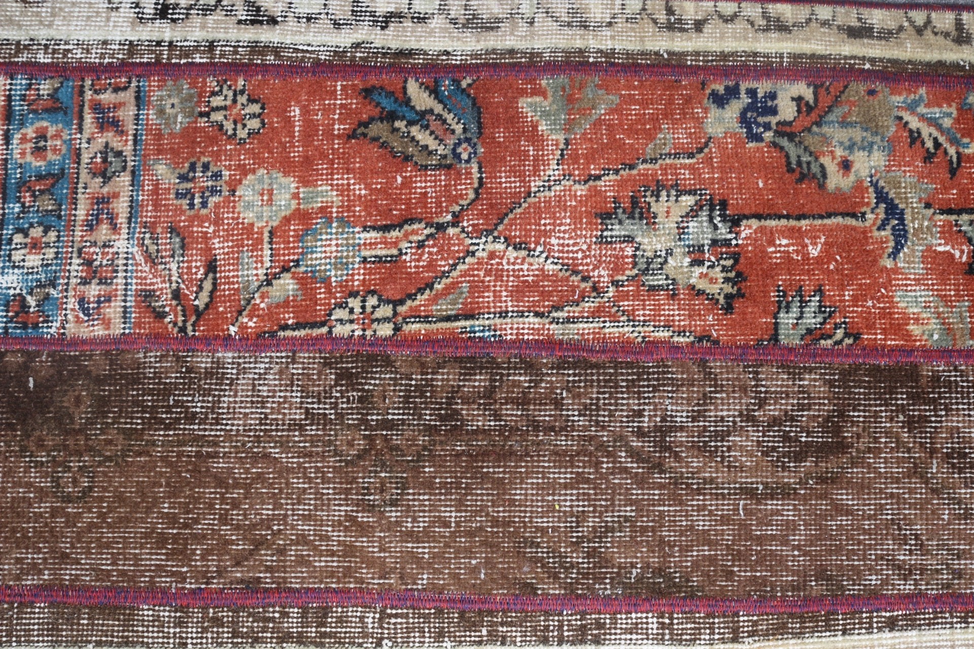 Rugs for Bathroom, Turkish Rugs, Pastel Rug, Bath Rug, Vintage Rug, Home Decor Rug, Red Kitchen Rug, 1.7x3.5 ft Small Rug, Moroccan Rugs