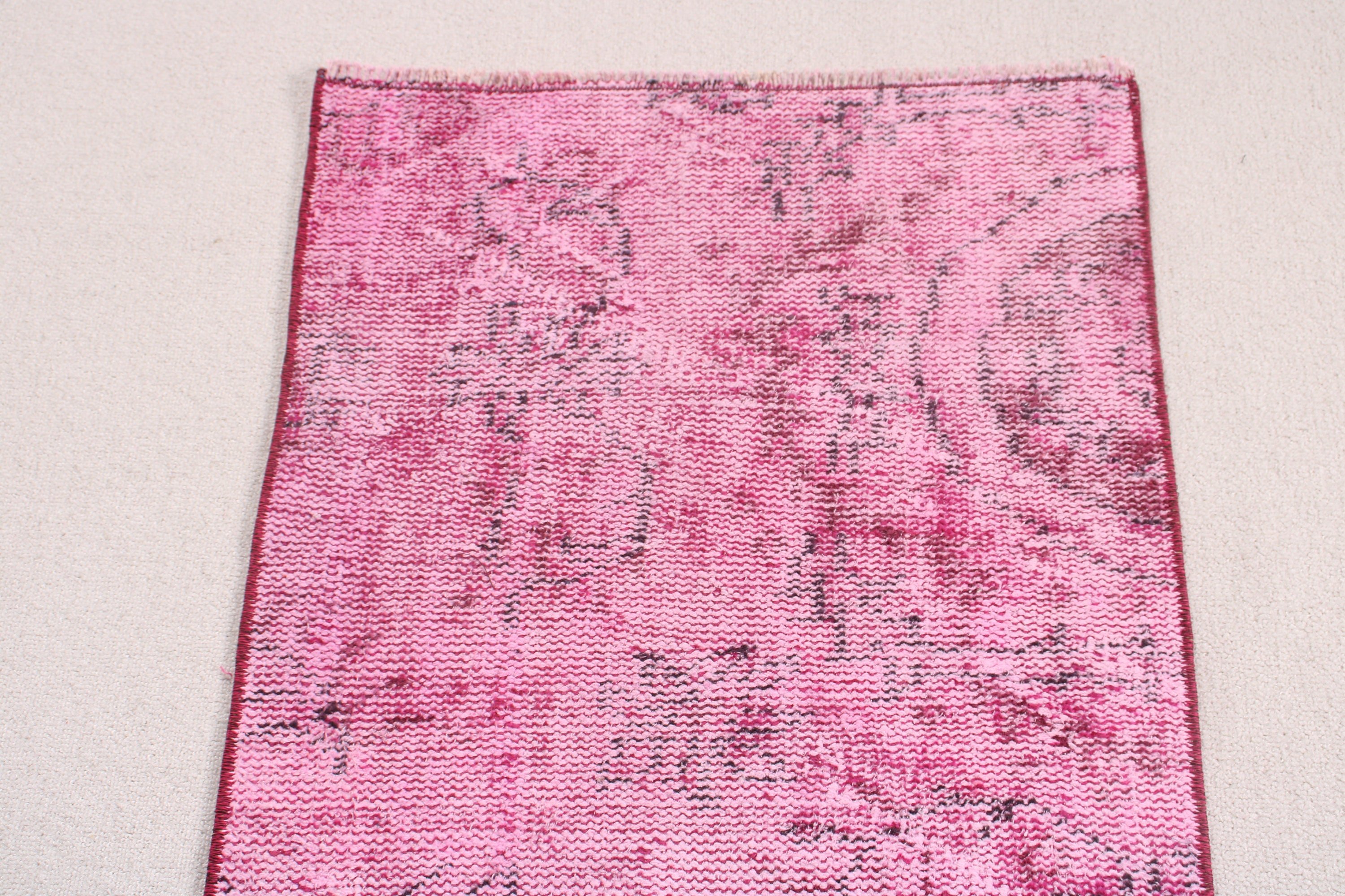 Pink Antique Rugs, Bathroom Rugs, Turkey Rugs, Flatweave Rug, Small Boho Rug, Turkish Rugs, Vintage Rug, Luxury Rugs, 2x5 ft Small Rugs