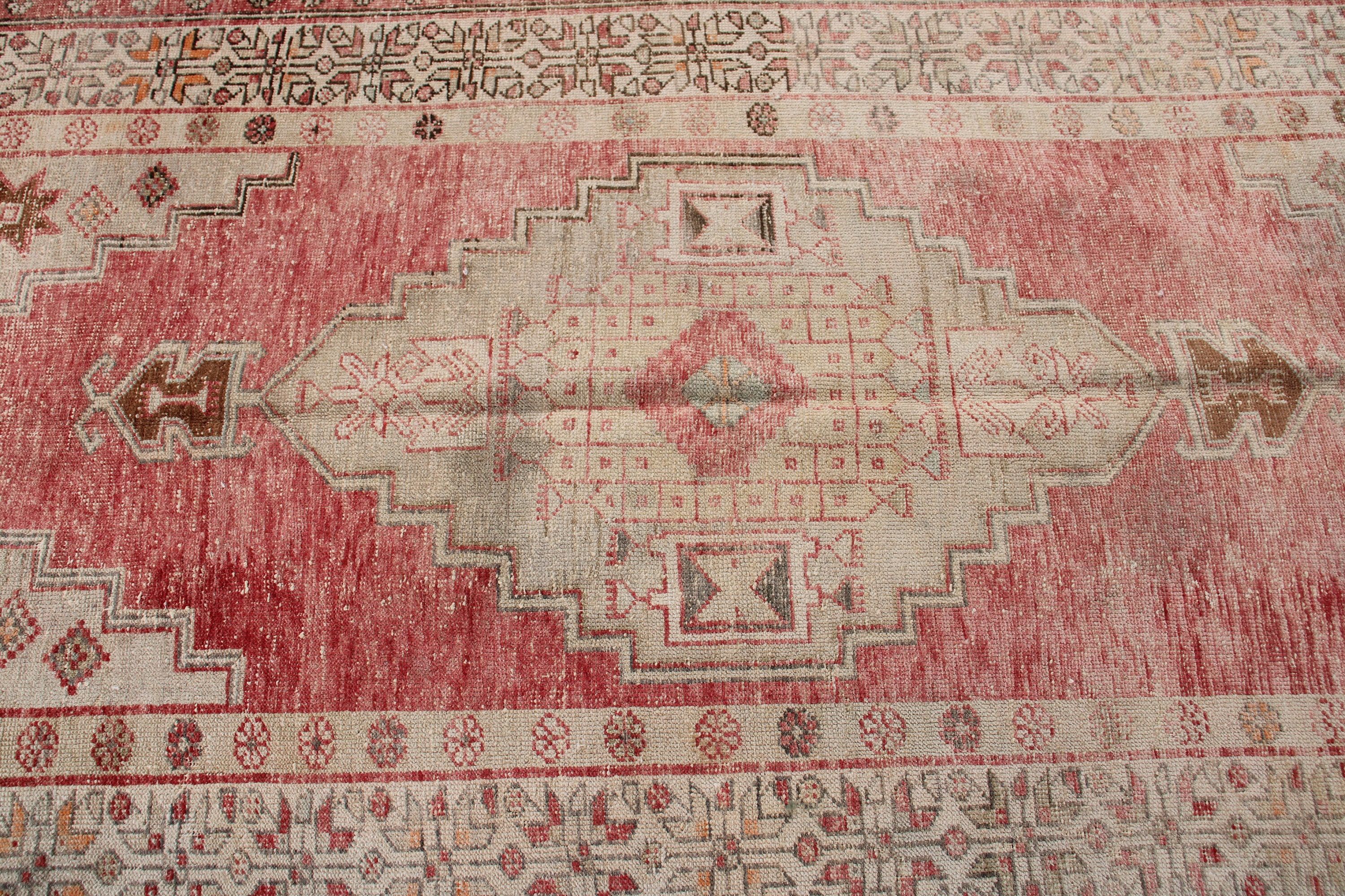 4.2x9.9 ft Large Rug, Statement Rug, Turkish Rugs, Office Rug, Dining Room Rug, Bedroom Rugs, Red Oriental Rugs, Vintage Rug