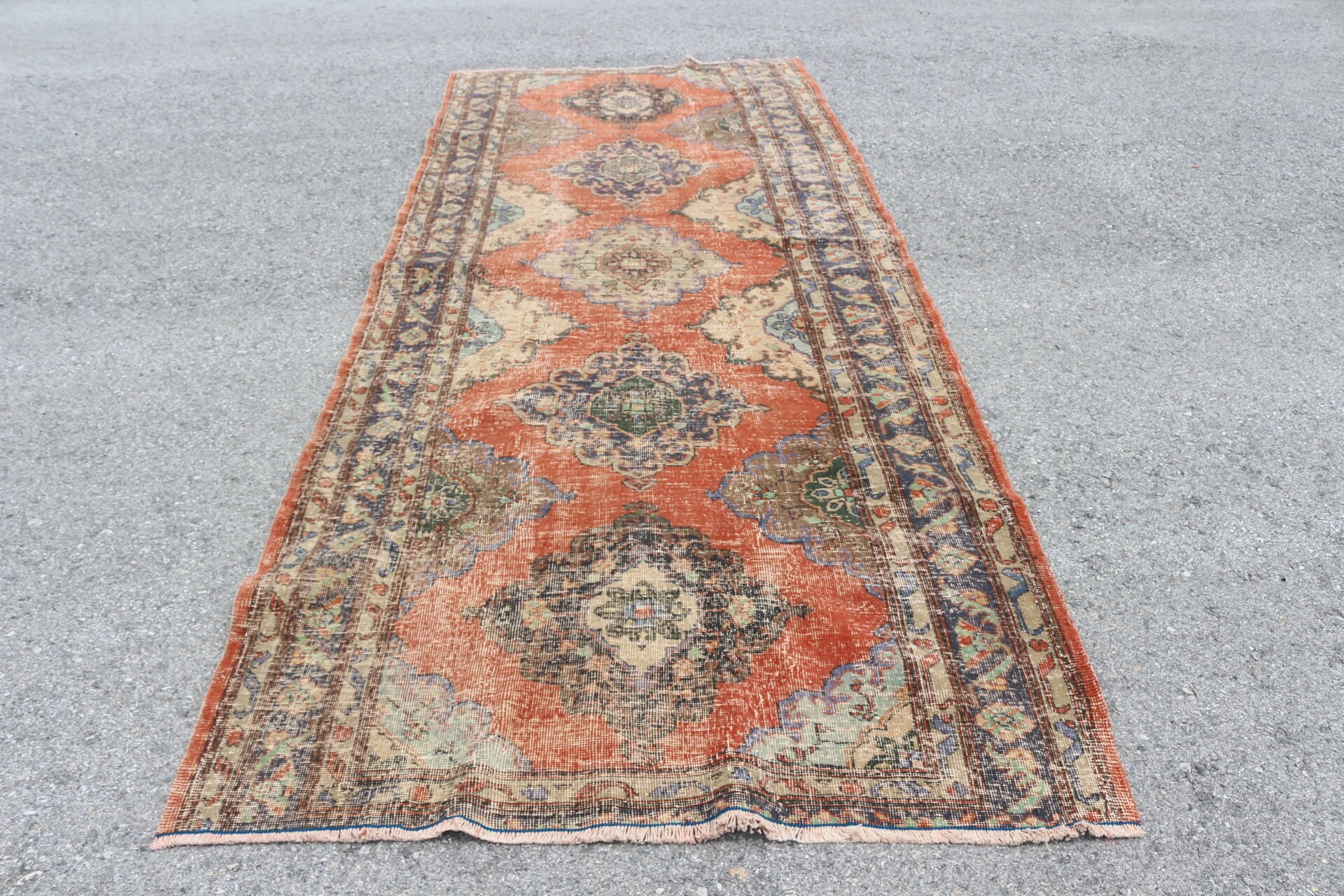 Bedroom Rug, Kitchen Rugs, Orange Oriental Rug, Turkey Rugs, 4.7x12.5 ft Runner Rug, Vintage Rug, Turkish Rug, Hallway Rugs