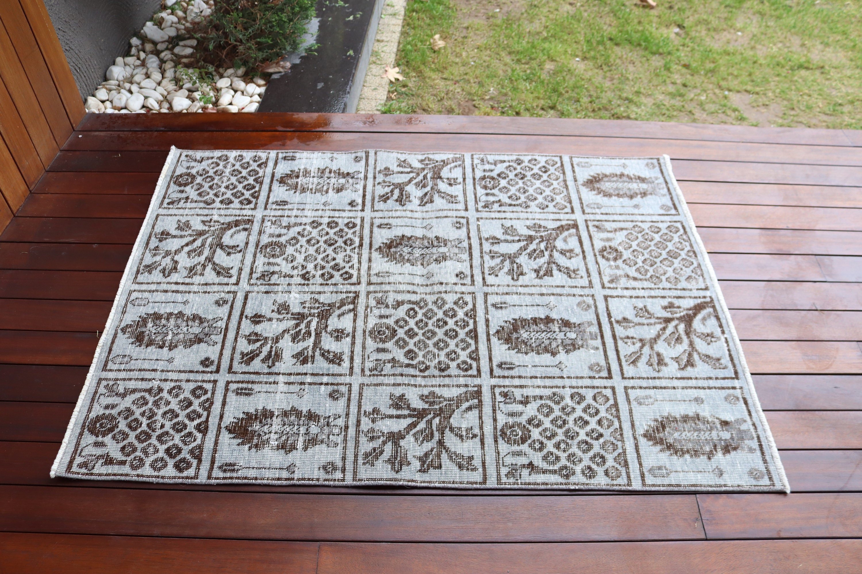 Oryantal Halılar, 3,3x4,6 ft Vurgulu Halılar, Havalı Halı, Gri Oryantal Halılar, Vintage Vurgulu Halılar, Vintage Halılar, Mutfak Halısı, Türk Halısı, Aztek Halısı