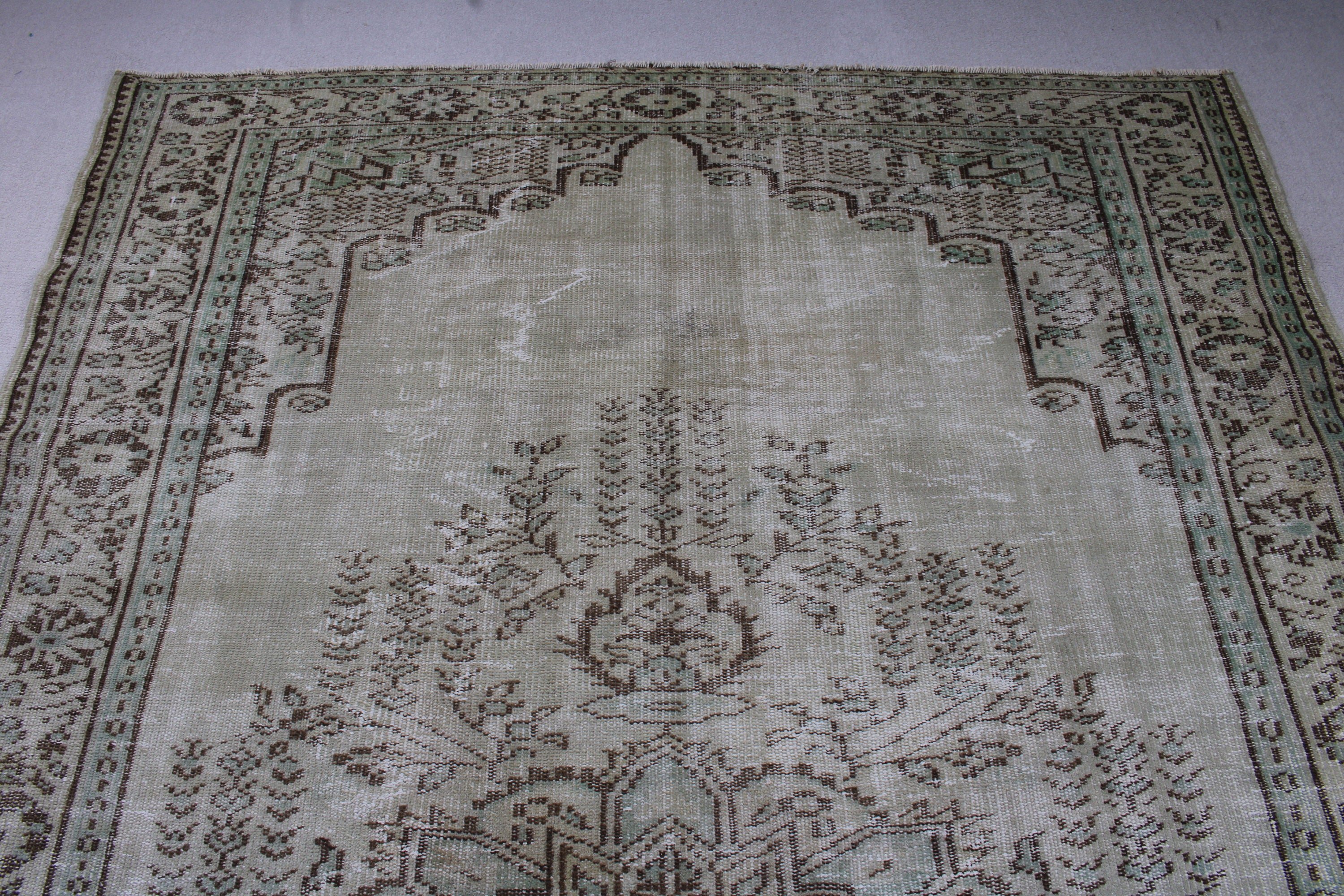 Büyük Boho Halıları, Yer Halıları, 6.3x9.4 ft Büyük Halı, Vintage Halılar, Yatak Odası Halısı, Türk Halısı, Bej Havalı Halılar, Ev Dekorasyonu Halısı