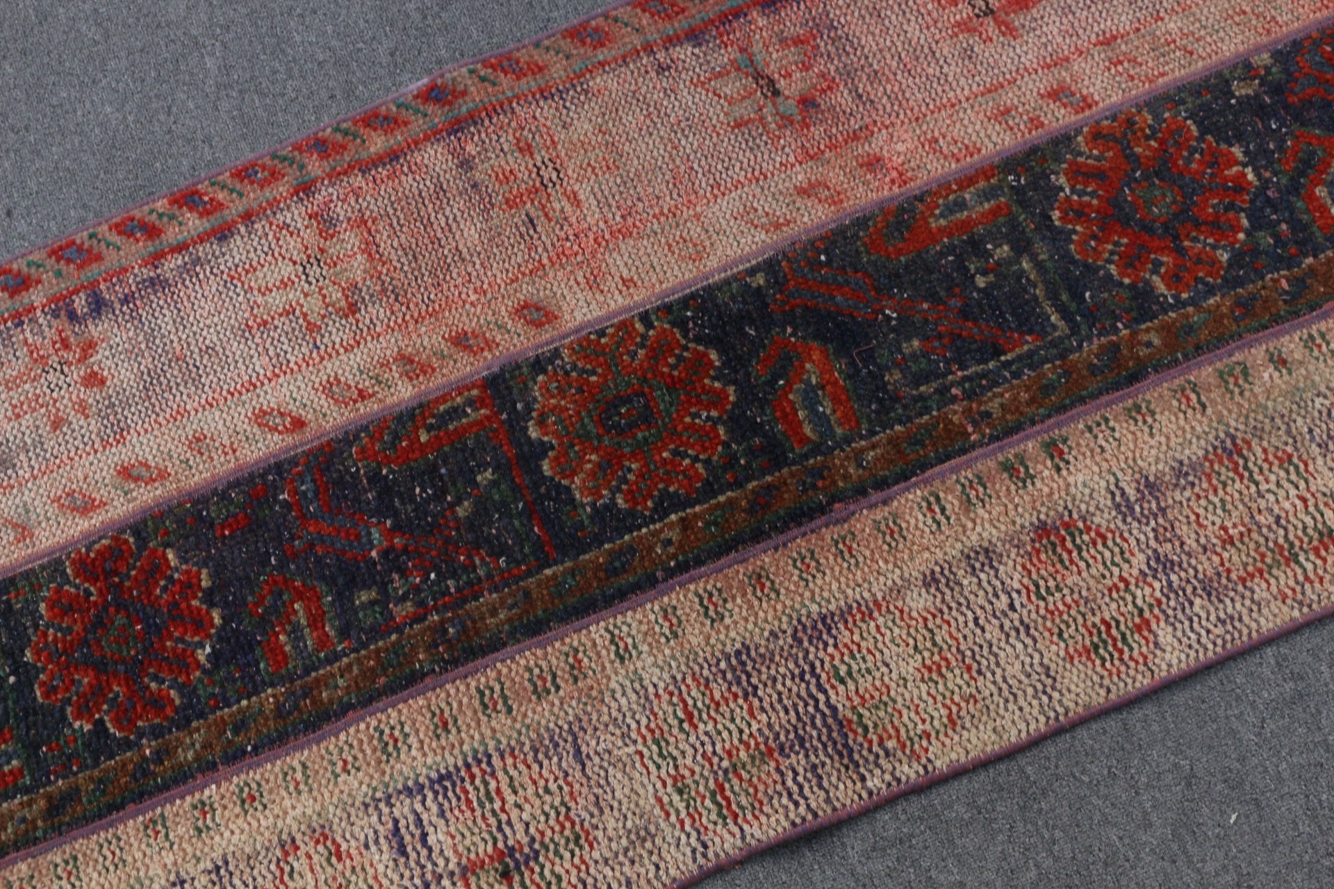 Turkish Rug, Rugs for Kitchen, Kitchen Rug, Red Wool Rugs, Stair Rug, Aztec Rugs, 2.3x8 ft Runner Rug, Antique Rugs, Boho Rug, Vintage Rugs