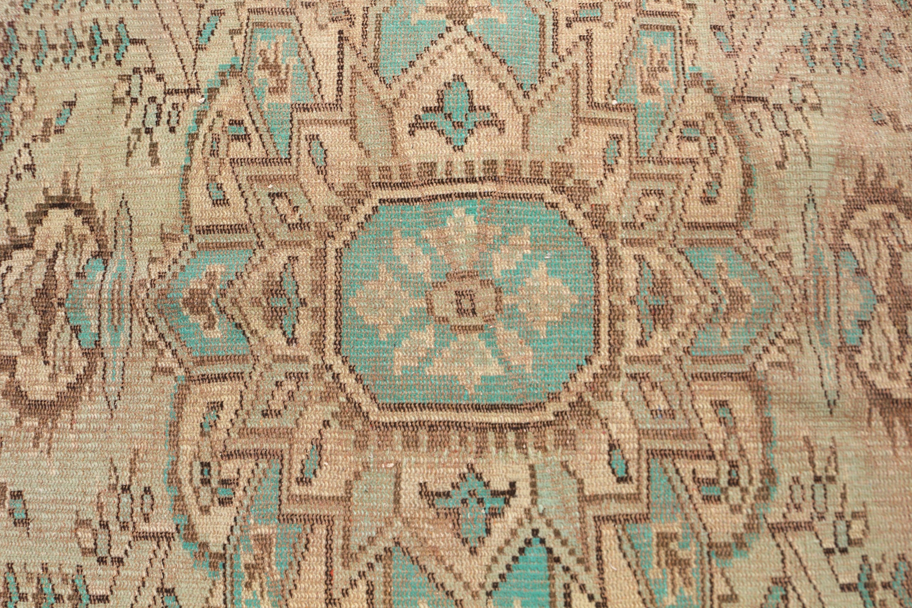 5.9x8.9 ft Büyük Halı, Türk Halısı, Vintage Halı, Yatak Odası Halıları, El Dokuma Halı, Boho Halı, Büyük Oushak Halı, Düz Dokuma Halı, Yeşil Geometrik Halı