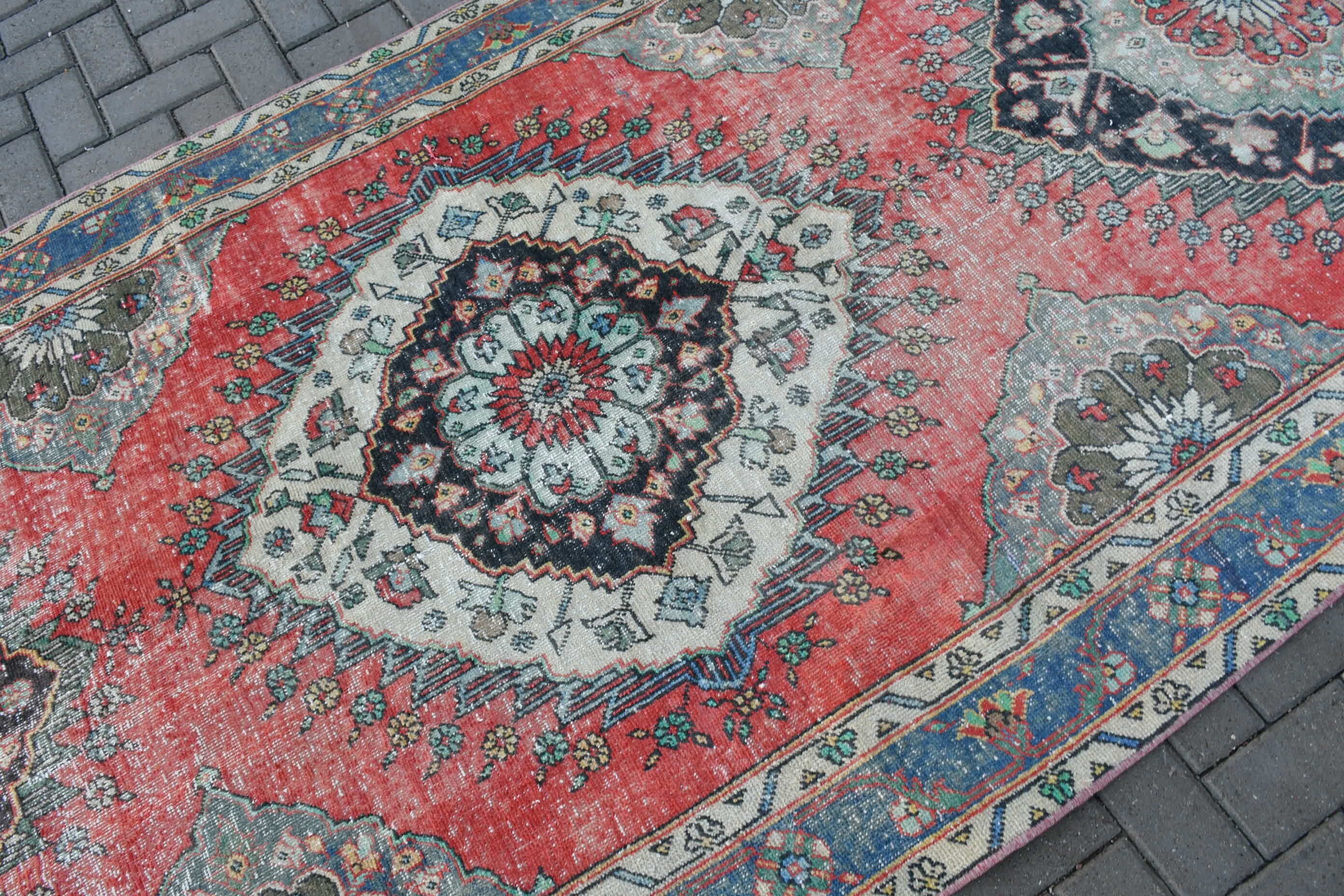 Mutfak Halısı, Türk Halısı, Merdiven Halıları, Oushak Halısı, Koridor Halıları, 4,7x13,2 ft Runner Halısı, Mavi Yün Halısı, Vintage Halı