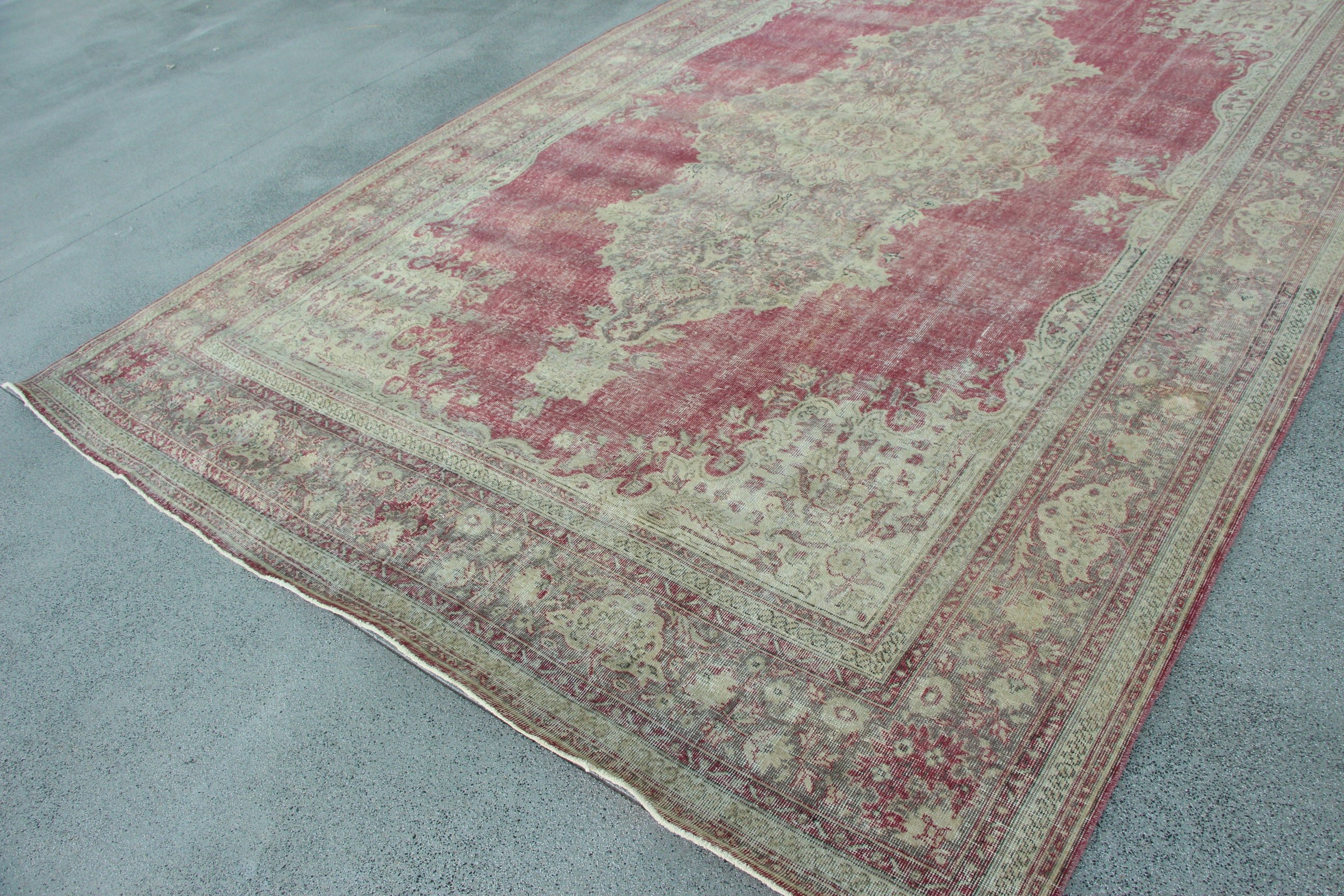 8.4x12.7 ft Oversize Rug, Oushak Rug, Turkish Rug, Vintage Rug, Salon Rugs, Pink Home Decor Rugs, Oversize Turkish Rugs, Flatweave Rug