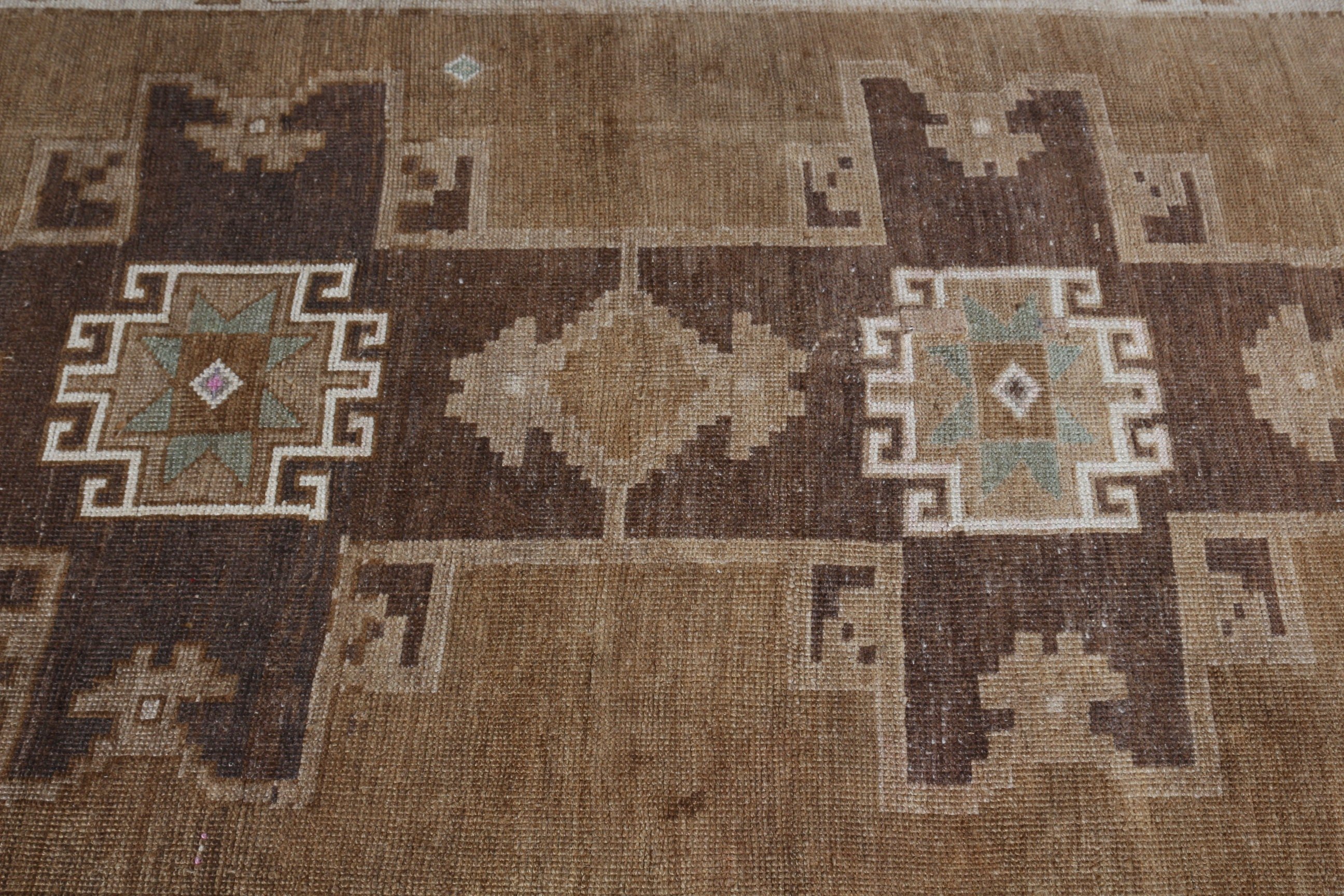 Vintage Halı, Oturma Odası Halısı, Türk Halısı, Anadolu Halısı, 4.1x10 ft Büyük Halı, Boho Halısı, Kahverengi Yer Halısı, Yemek Odası Halısı, Oryantal Halı