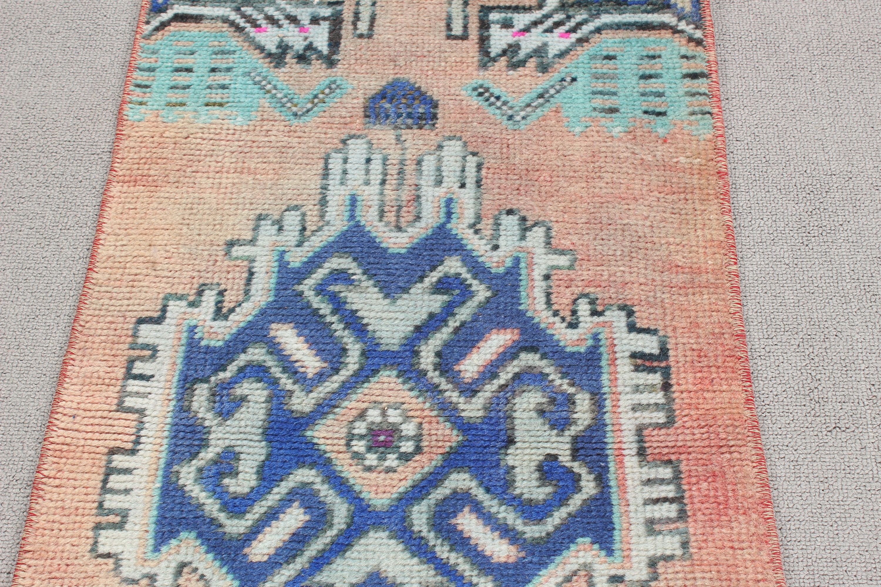 Vintage Halı, Paspas Kilimleri, Banyo Halısı, Yün Halı, Türk Halıları, Çocuk Halıları, Lüks Halılar, Pembe Oushak Halı, 1.3x2.1 ft Küçük Halı