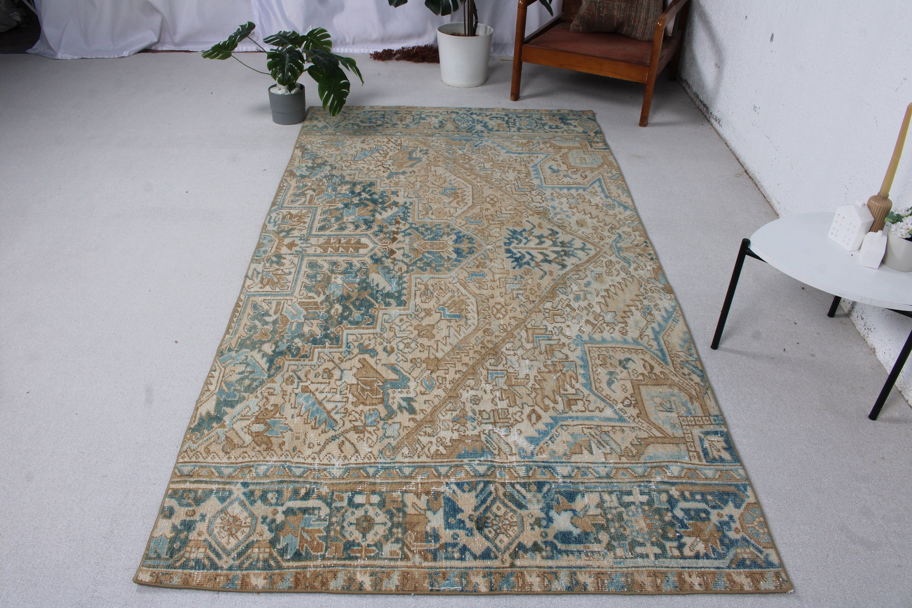 Vintage Area Rugs, Bronze Anatolian Rugs, 4.4x8.3 ft Area Rug, Home Decor Rug, Turkish Rugs, Vintage Rug, Boho Area Rugs