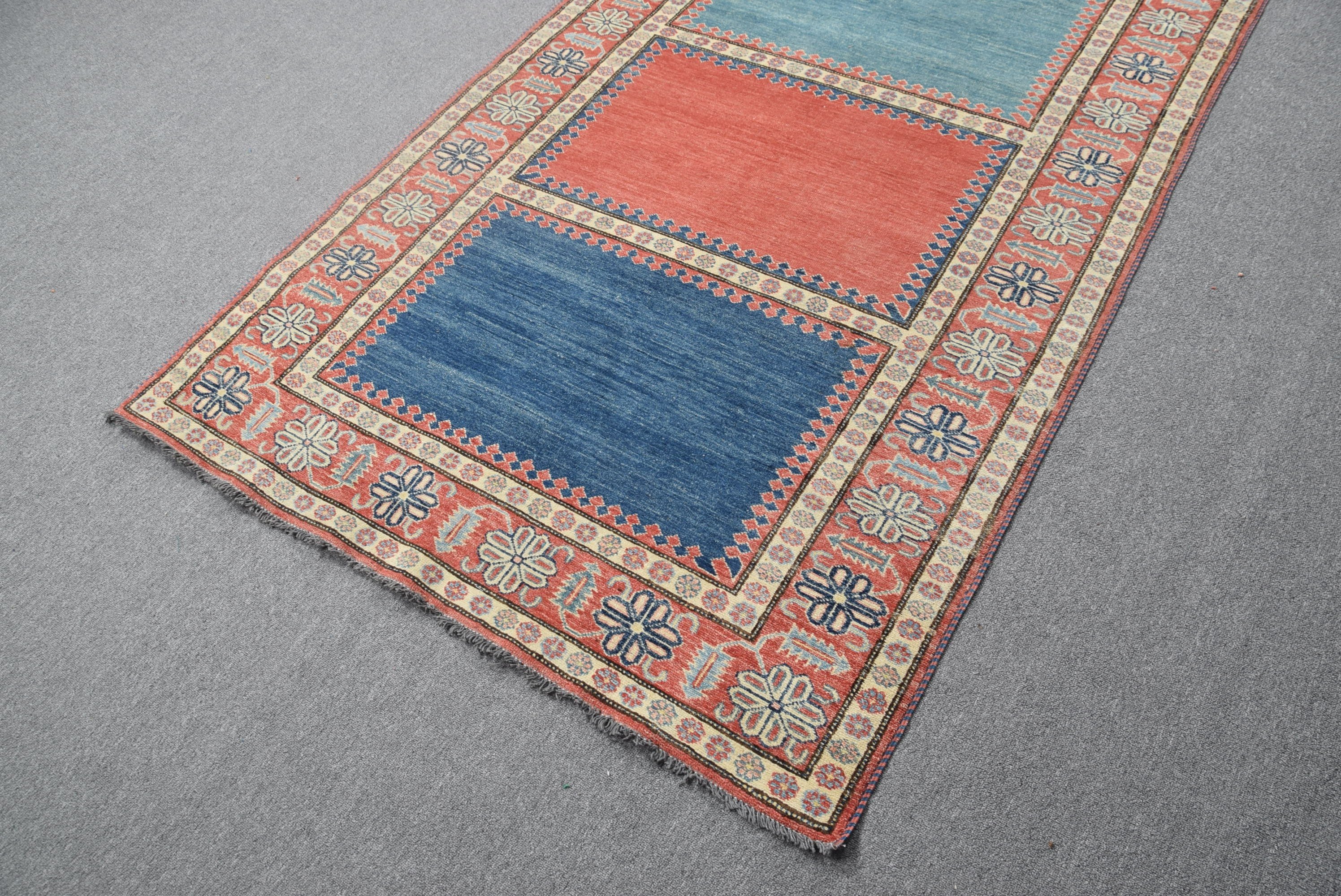 Red Moroccan Rugs, Retro Rug, Rugs for Living Room, Cool Rug, Oriental Rug, Turkish Rugs, Vintage Rugs, Indoor Rugs, 4.2x6.2 ft Area Rug
