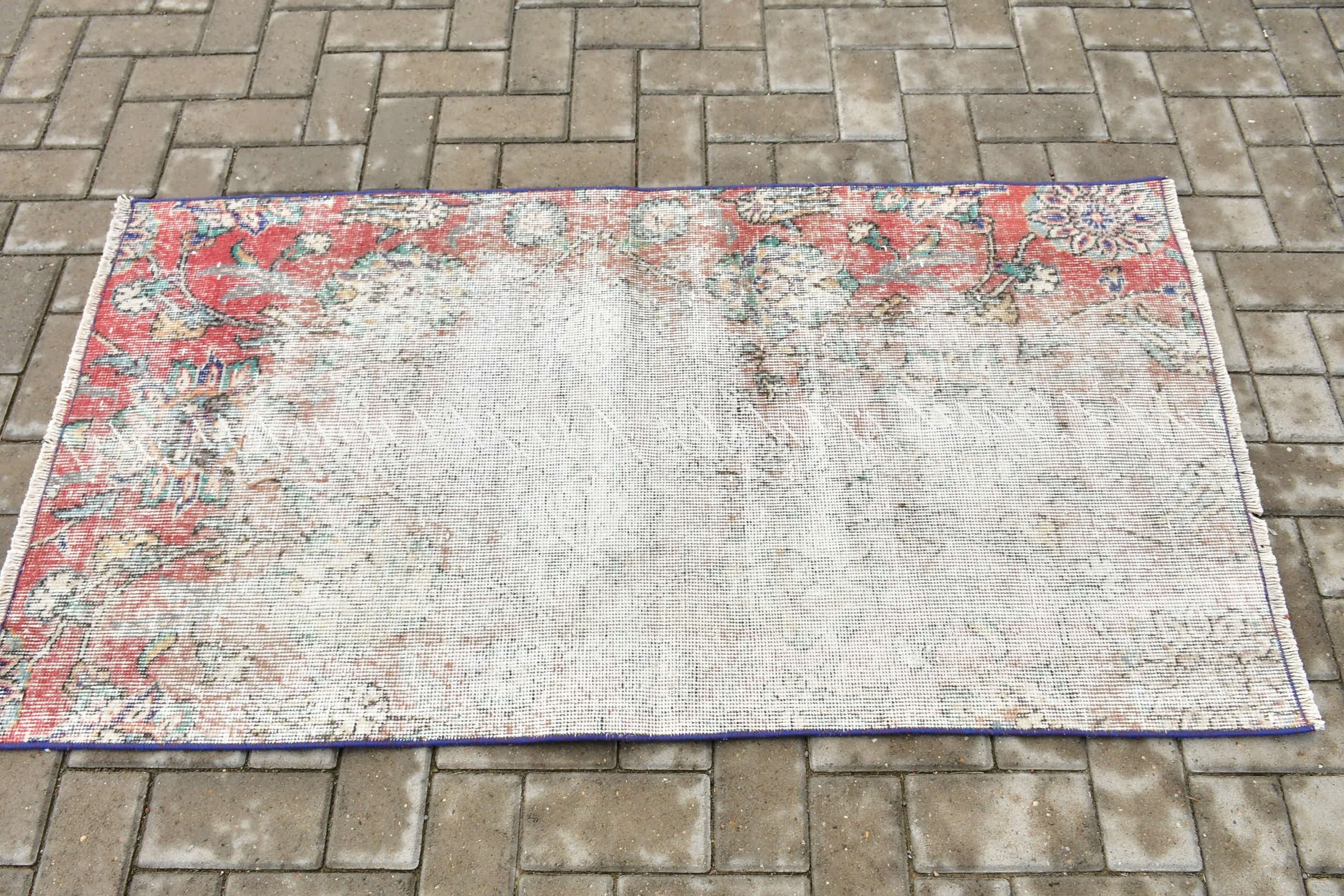 Entry Rug, Cool Rugs, Turkish Rug, Rugs for Entry, 2.6x4.9 ft Small Rug, Red Anatolian Rug, Home Decor Rug, Vintage Rug, Kitchen Rugs