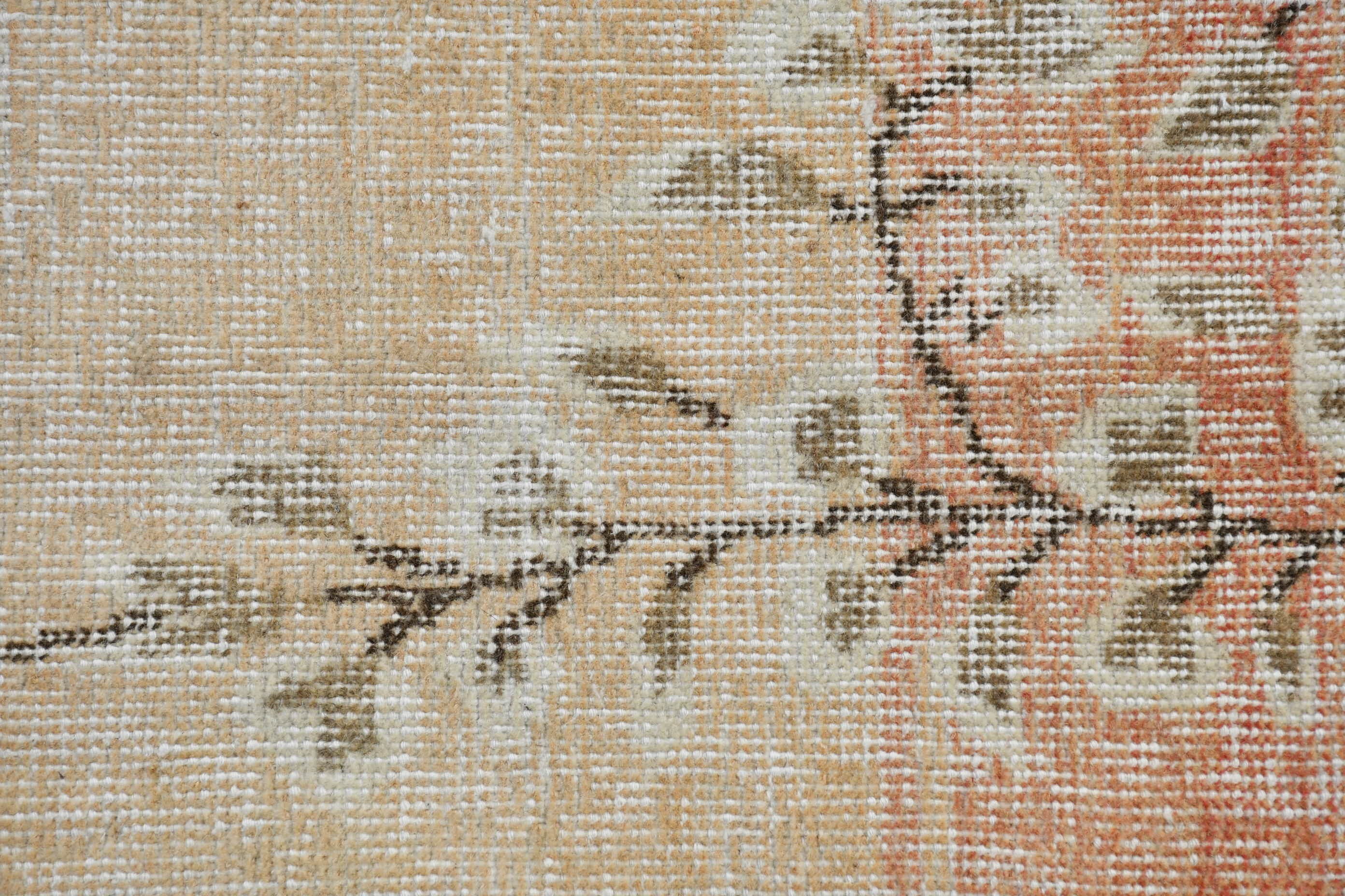Living Room Rug, Turkish Rug, Pastel Rugs, Orange Oriental Rug, 5.6x8.7 ft Large Rug, Bedroom Rugs, Vintage Rug, Wool Rugs