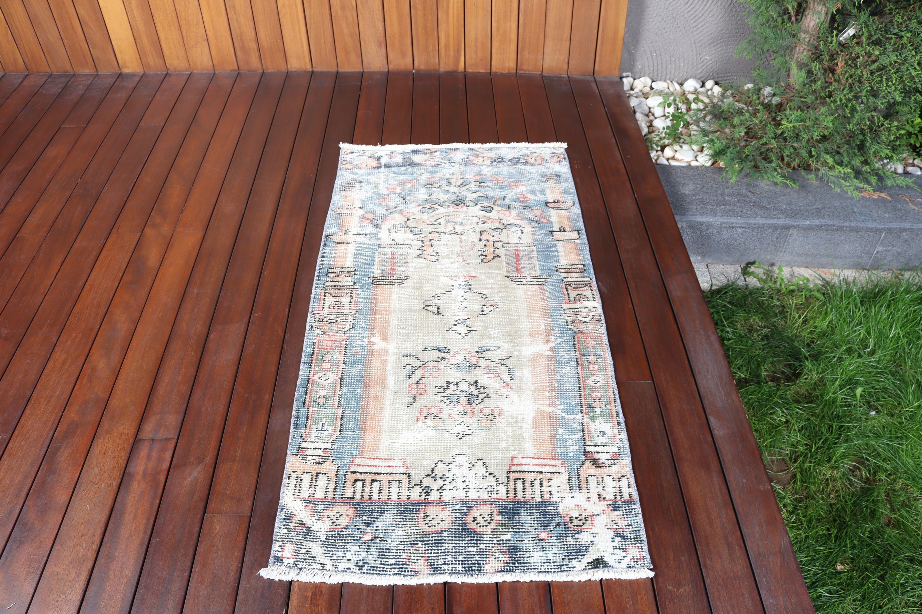 2.3x4.6 ft Küçük Halılar, Türk Halıları, Araba Paspas Halıları, Anadolu Halısı, Küçük Vintage Halı, Etnik Halı, Boho Halı, Mavi Düz Dokuma Halı, Vintage Halılar