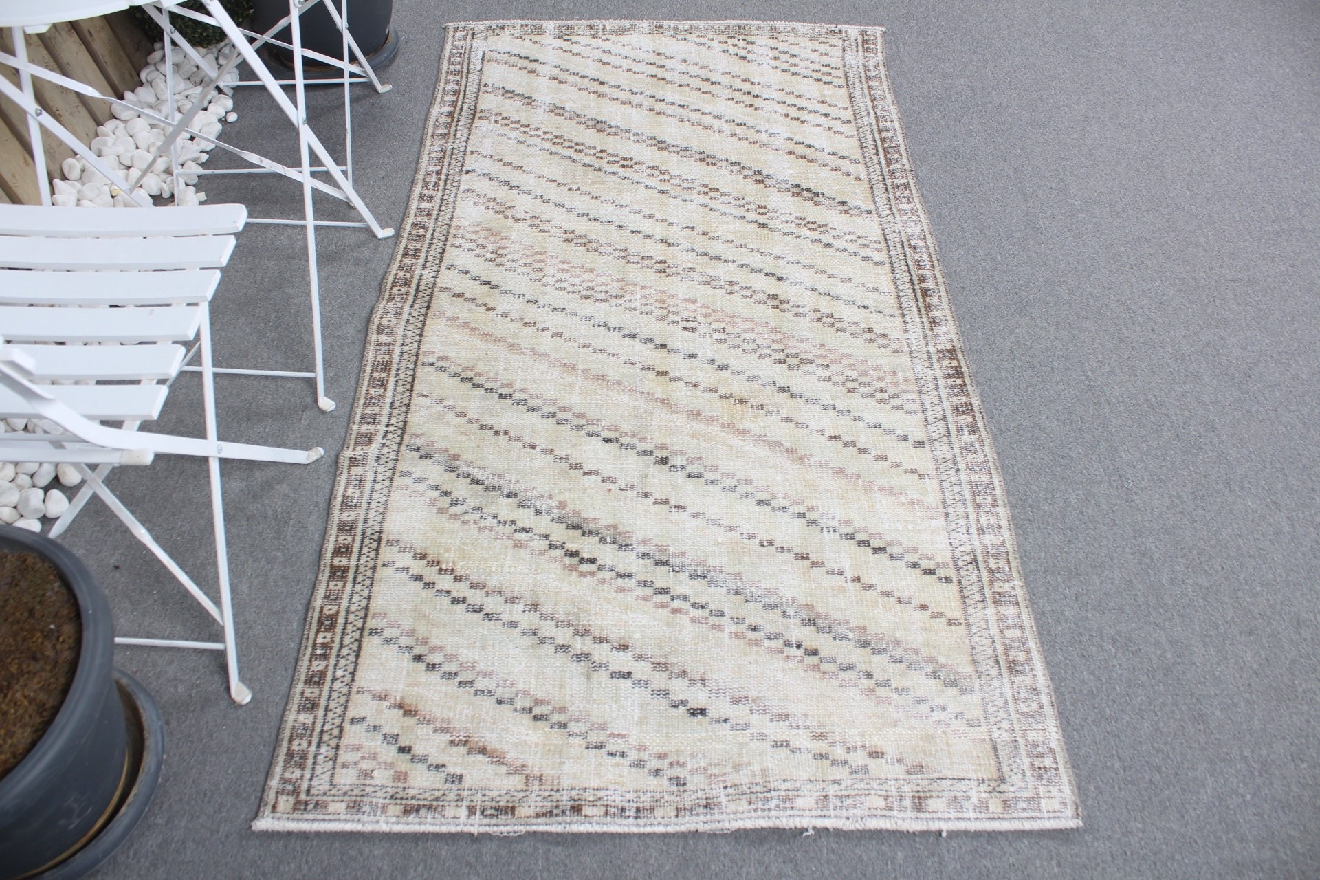 Beige Kitchen Rug, Rugs for Nursery, Nursery Rug, Vintage Rugs, Antique Rug, Entry Rug, 3.3x6.3 ft Accent Rug, Turkish Rugs