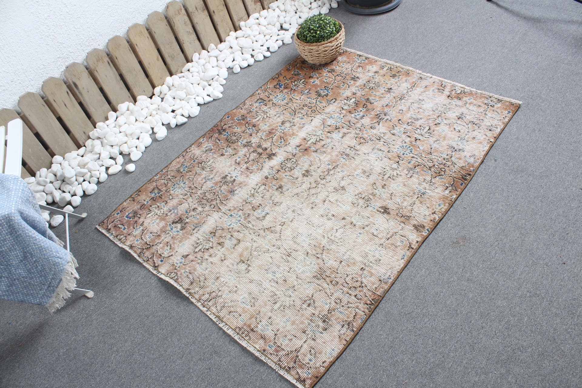 3.4x4.5 ft Accent Rug, Kitchen Rugs, Vintage Rugs, Entry Rug, Antique Rug, Brown Antique Rug, Rugs for Bedroom, Cool Rug, Turkish Rug