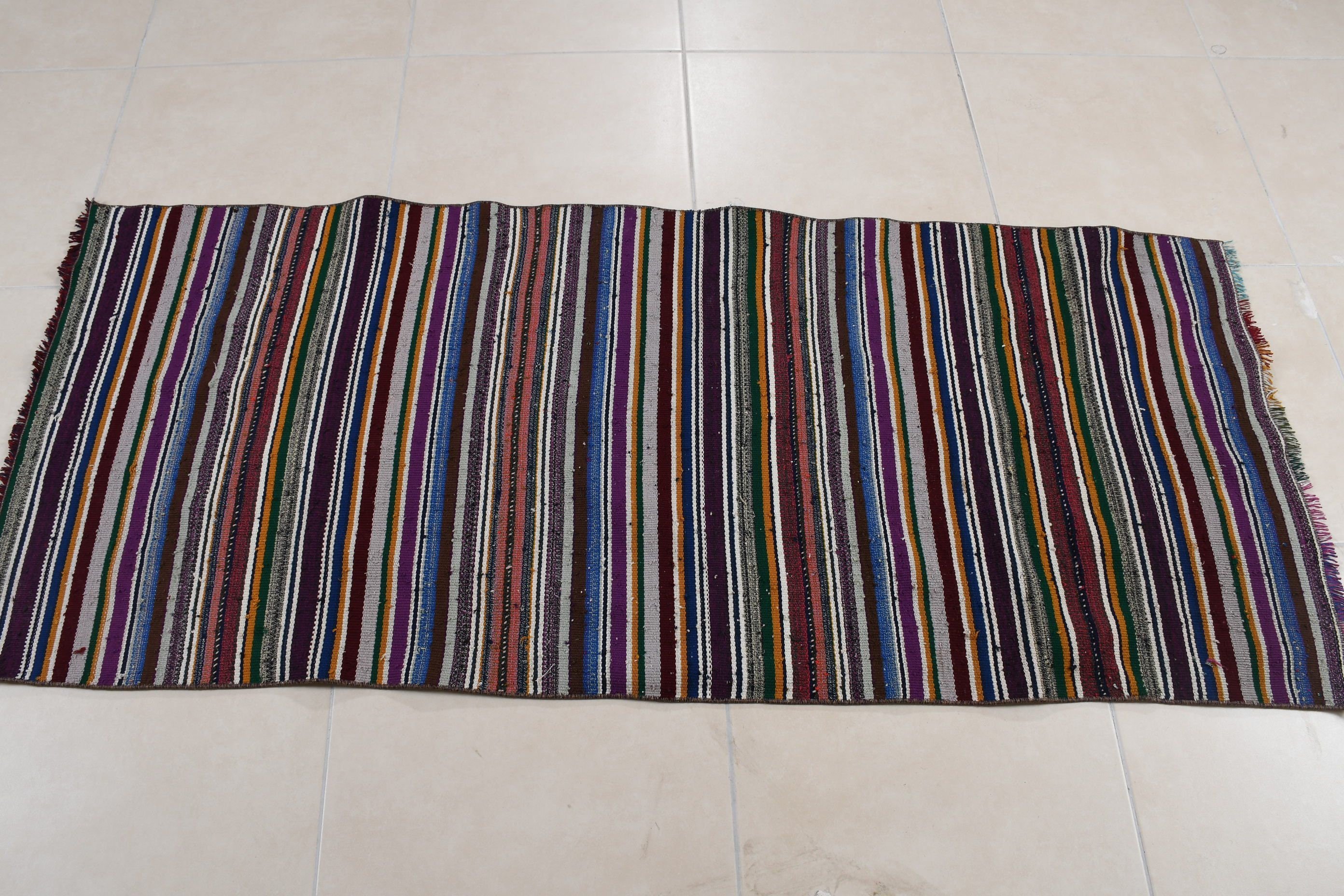 Mutfak Halısı, Mavi Yün Halı, Çocuk Odası Halıları, Kilim, Çocuk Odası Halısı, Vintage Halı, Ev Dekor Halısı, Eski Halı, 2,6x6,1 ft Accent Halıları, Türk Halısı